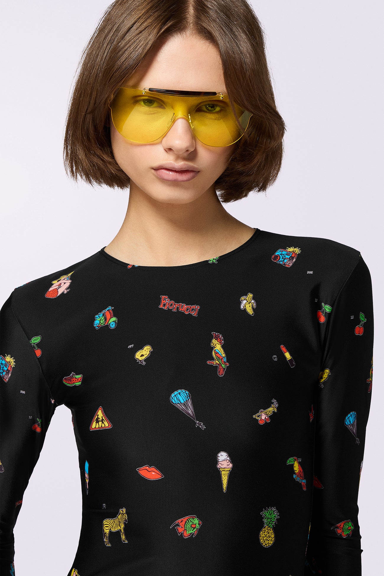 Toys Print Bodysuit Black