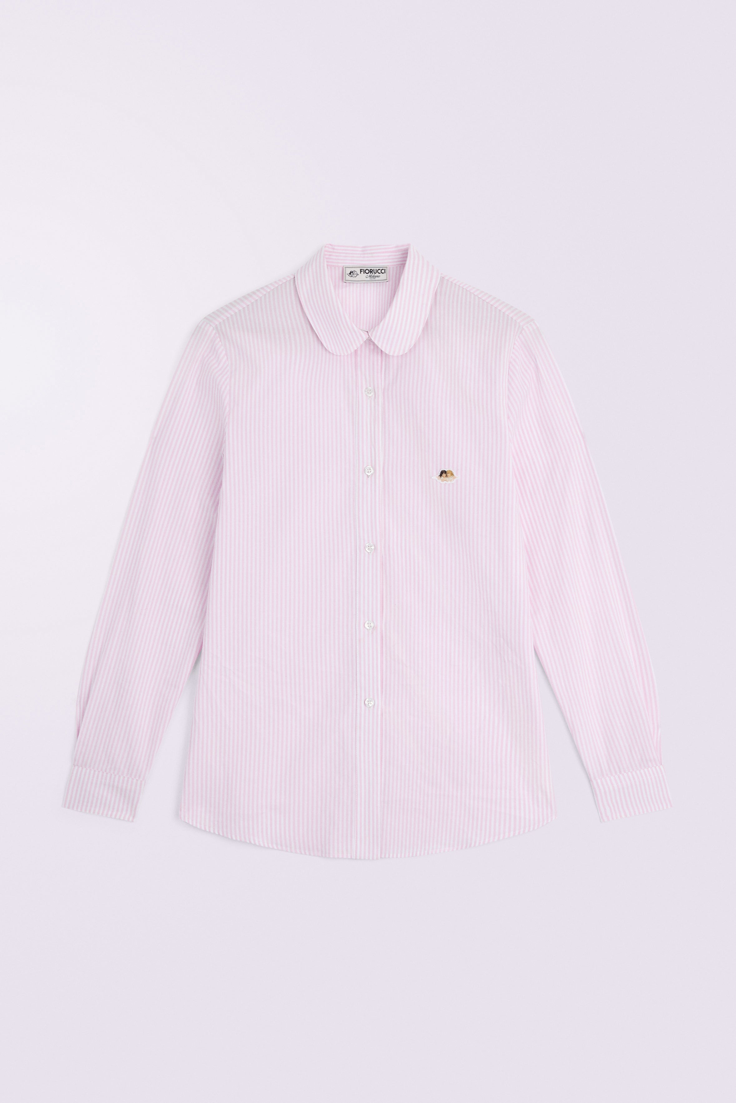 Angels Patch Striped Shirt Pink
