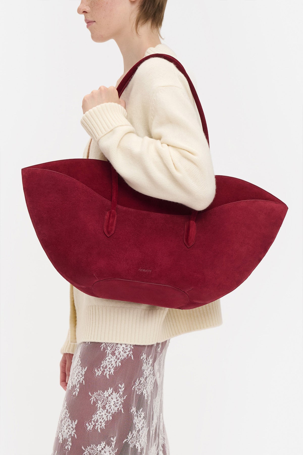 Suede Lips Tote Bag