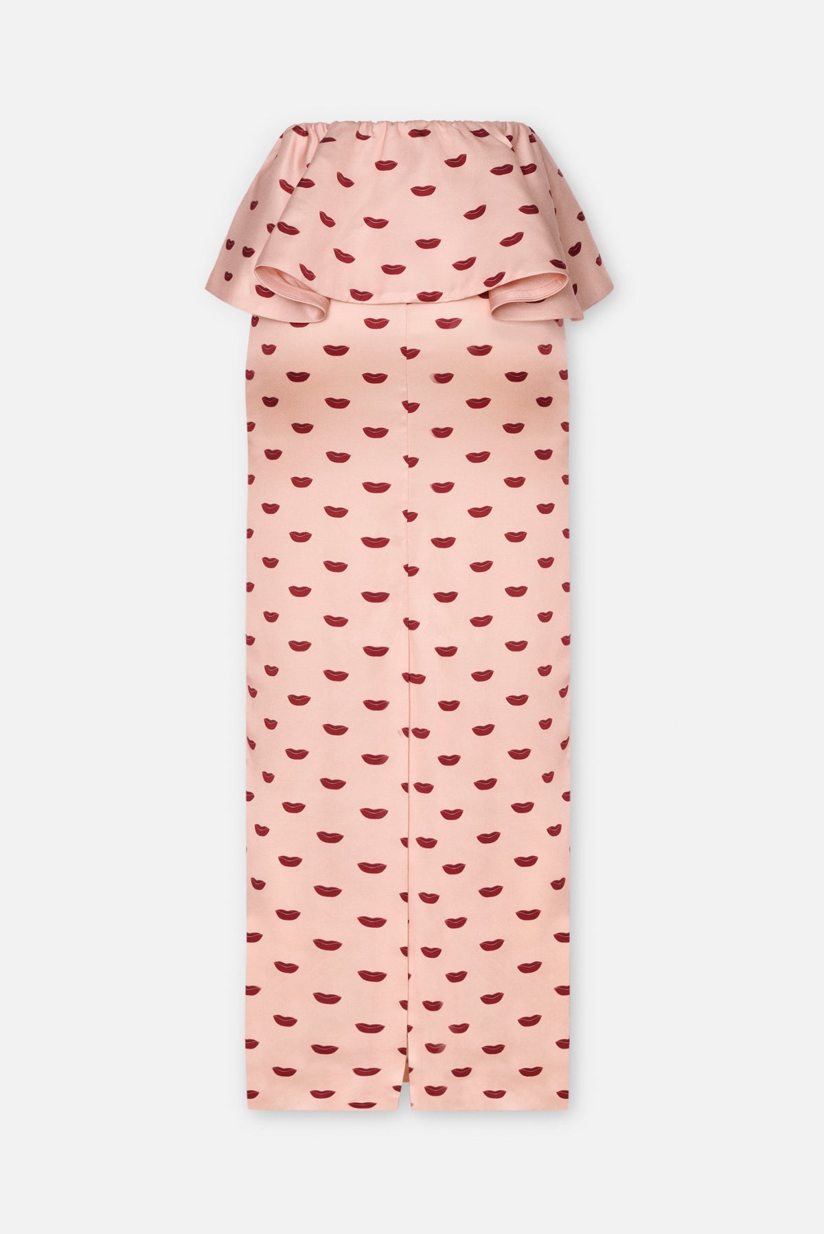 Lips Peplum Midi Skirt