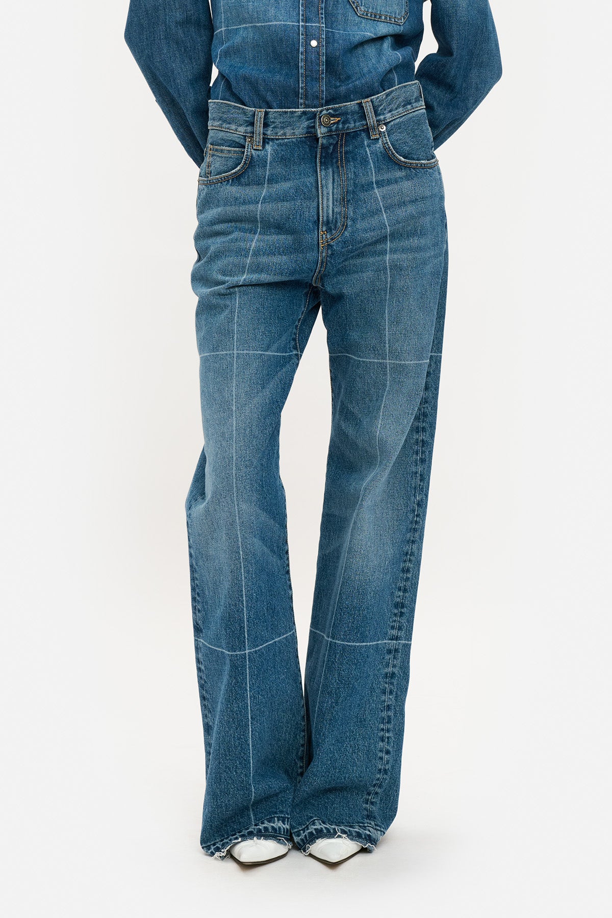 Laser Crease Boyfriend Jeans