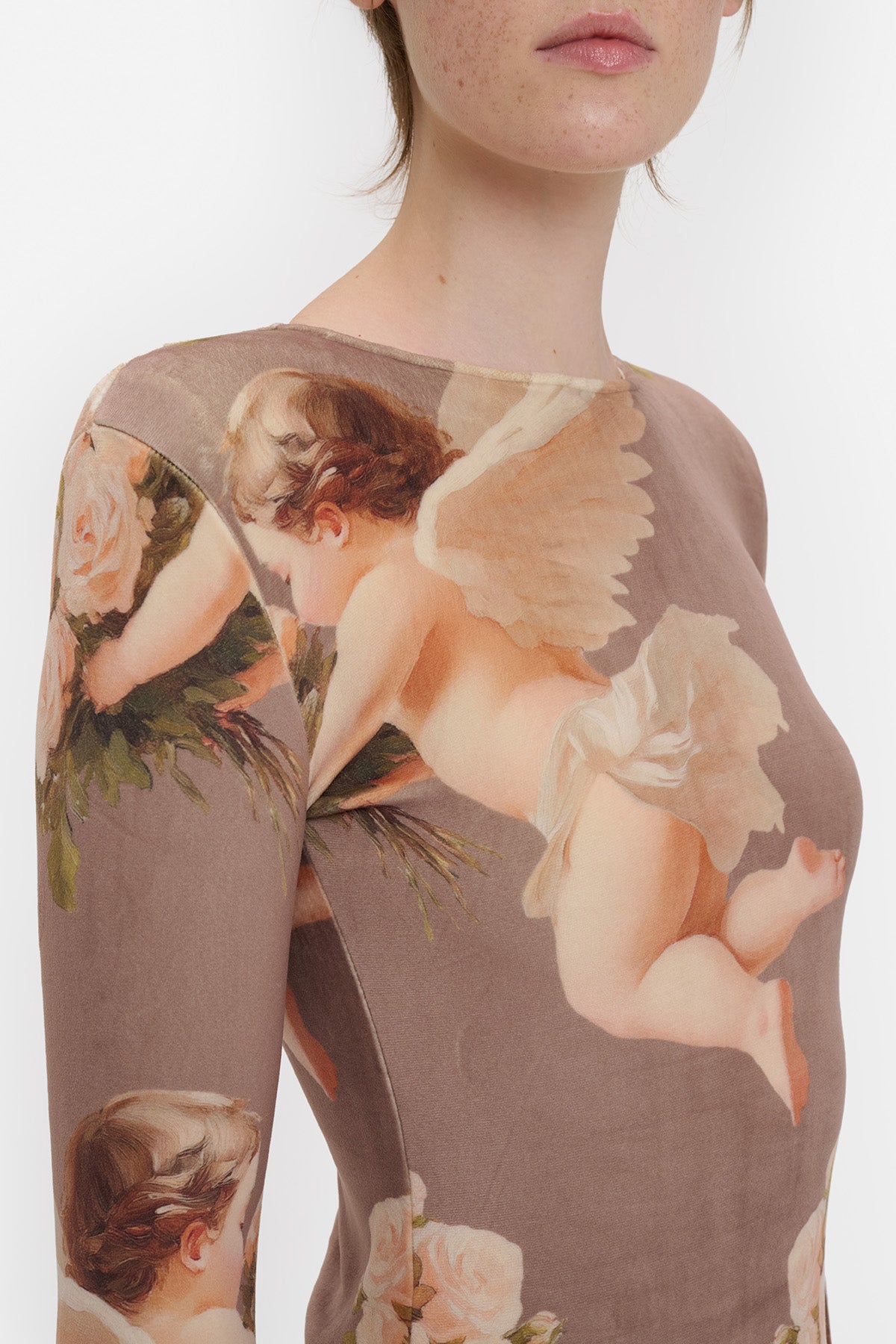 Bouquet Angels Velour Mini Dress