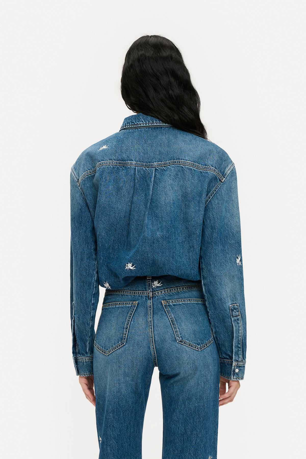 Cupid Embroidered Denim Shirt