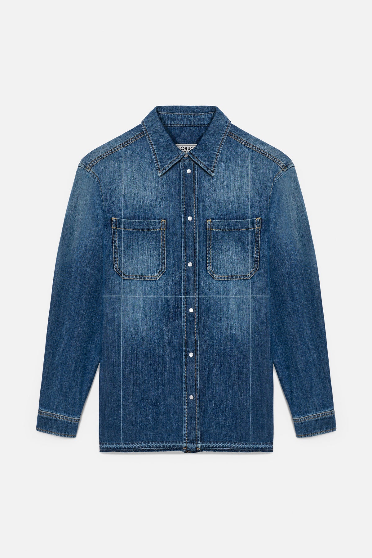 Camicia Denim Piega Laser