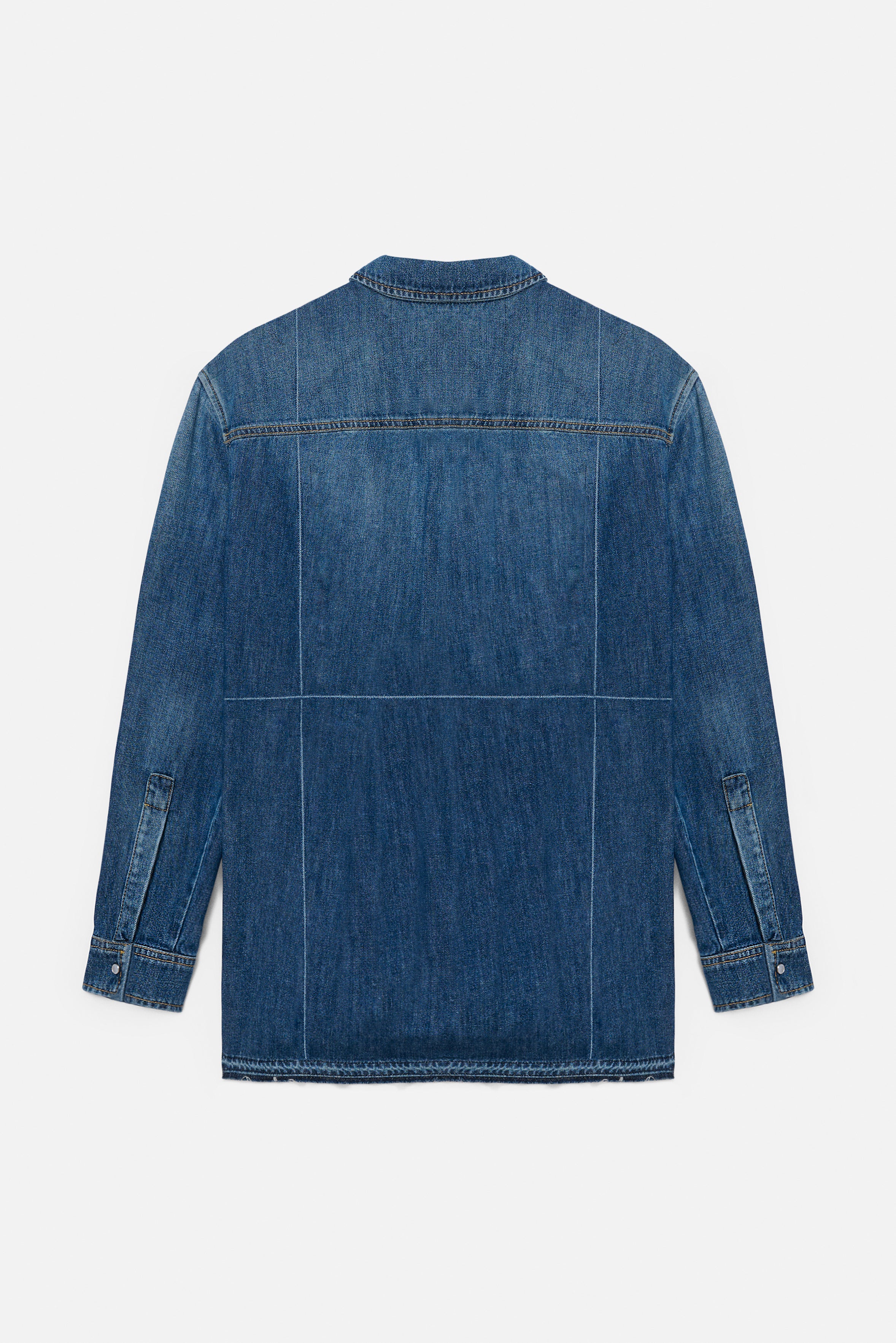 Camicia Denim Piega Laser