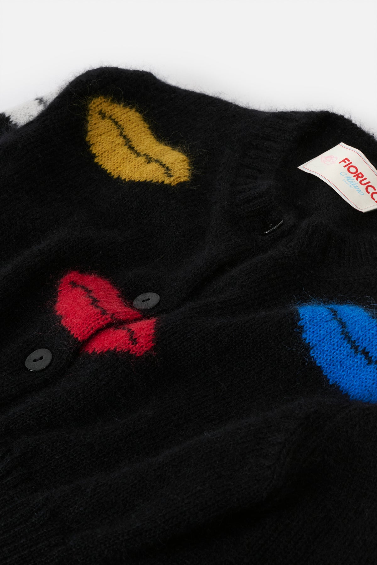 Lips Mohair Cropped Cardigan