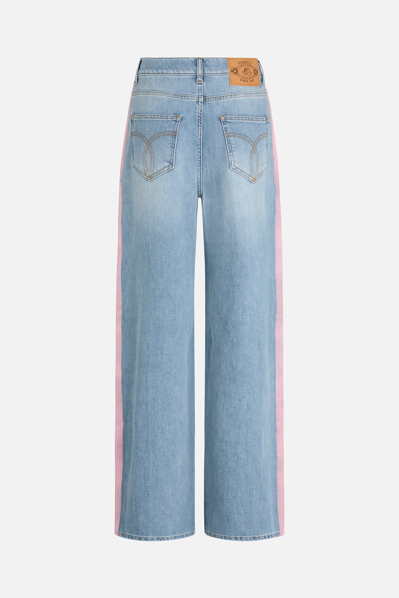 Pink Stripe Baggy Jeans