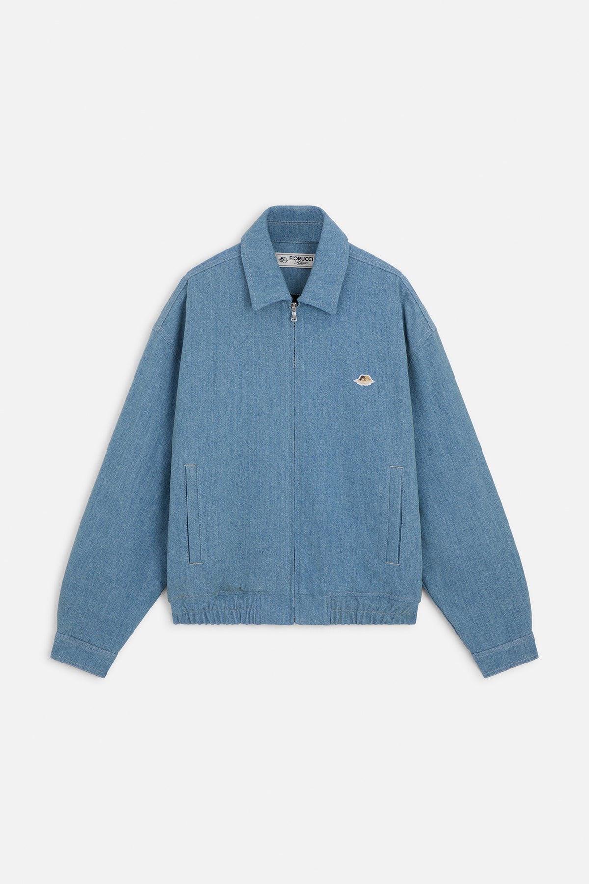 Angels Patch Denim Bomber Jacket
