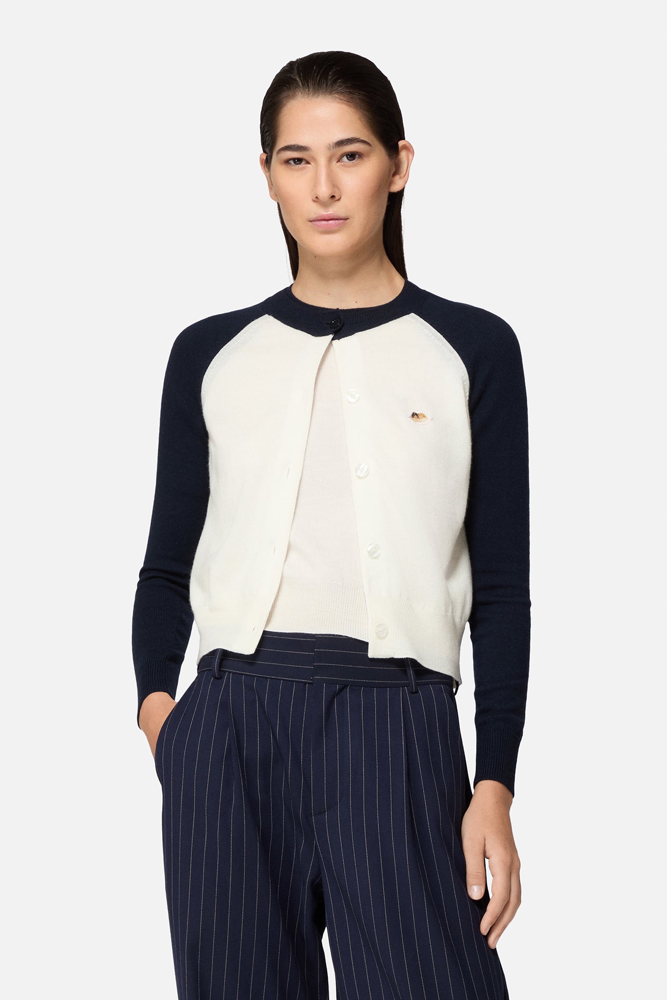 Angels Patch Cropped Cardigan