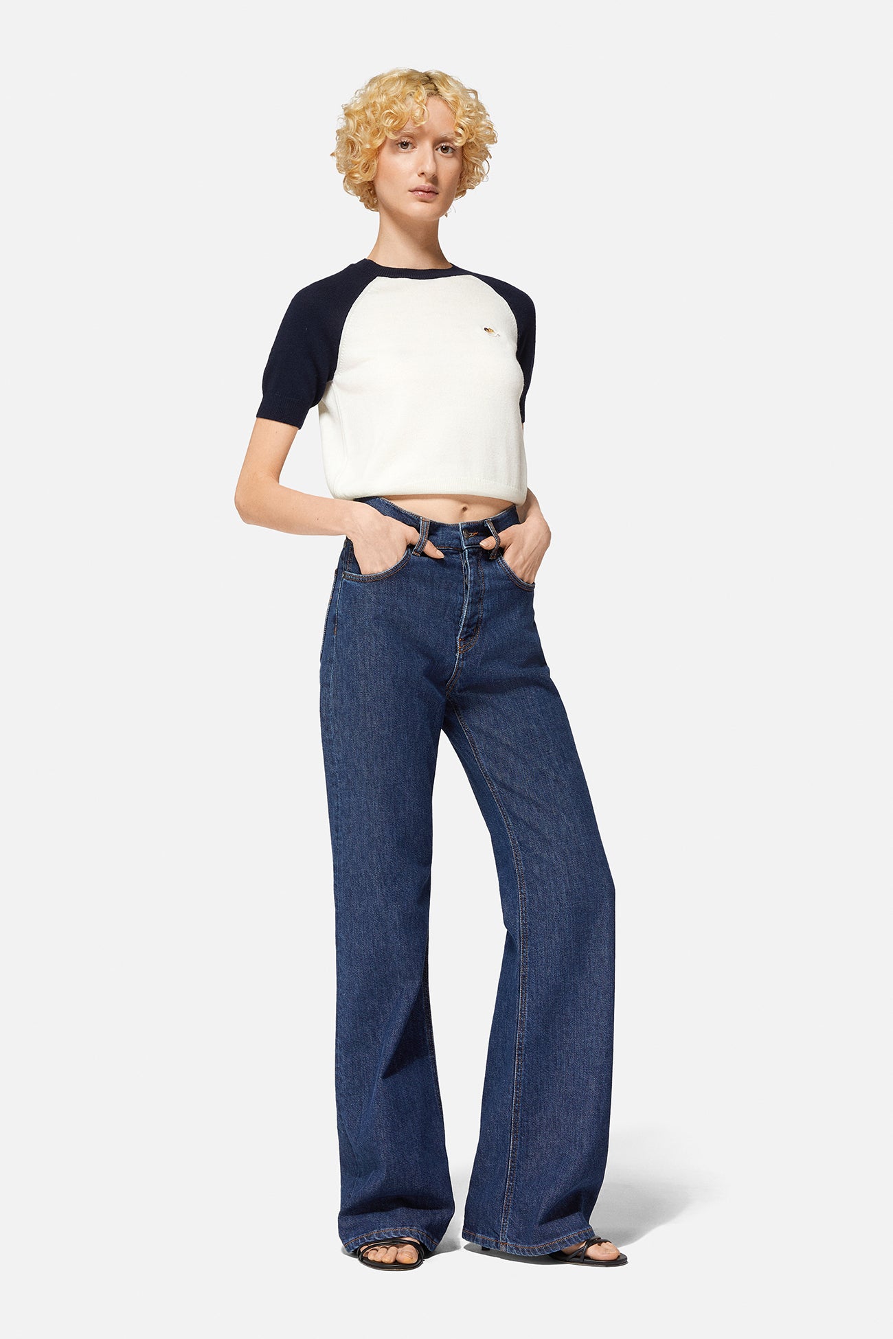 Angels Patch Knit Crop Top