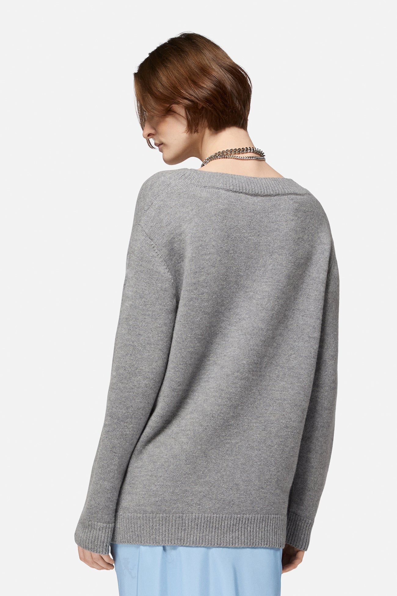 Maglione a V Patch Angeli