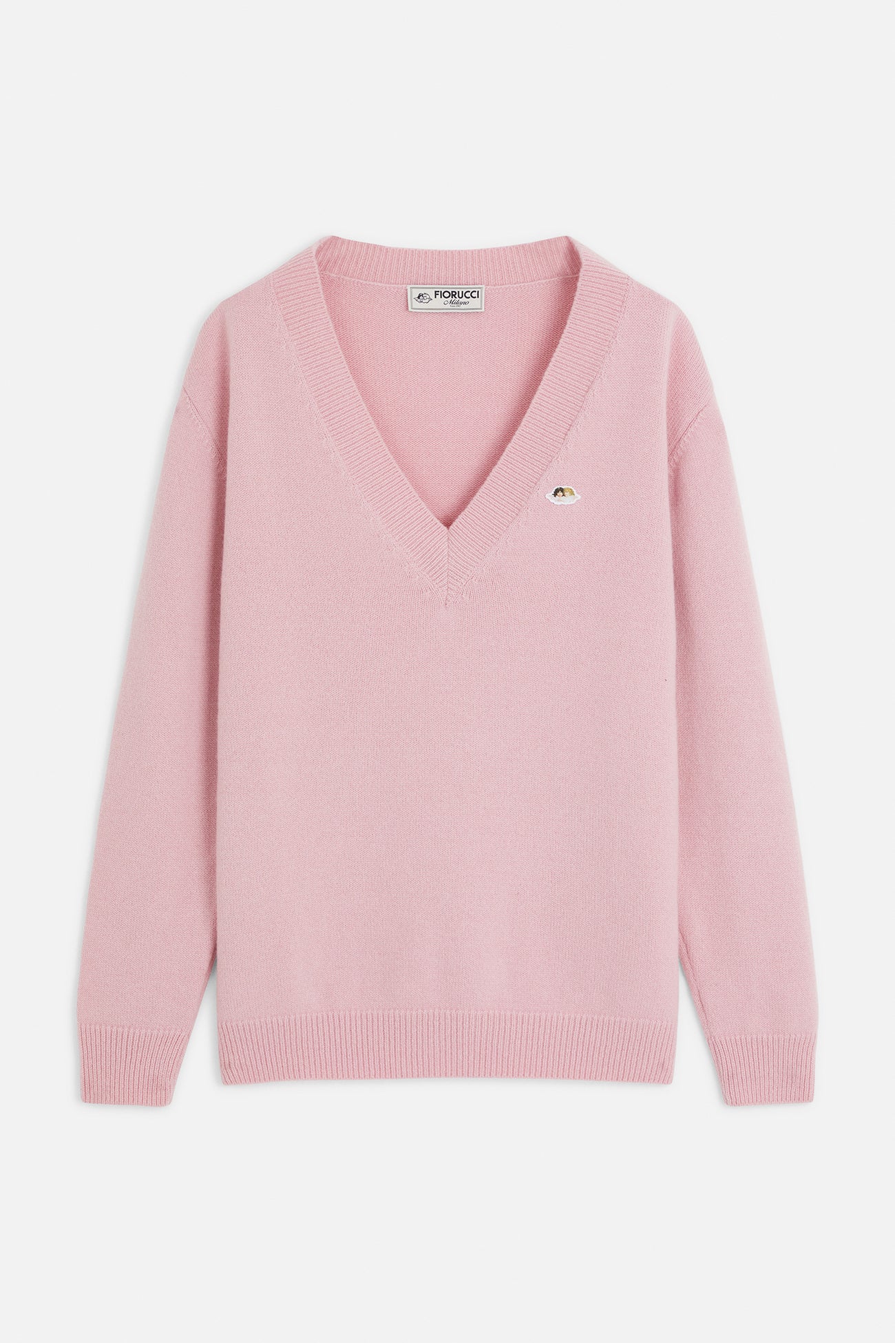 V-Neck Angels Patch Sweater