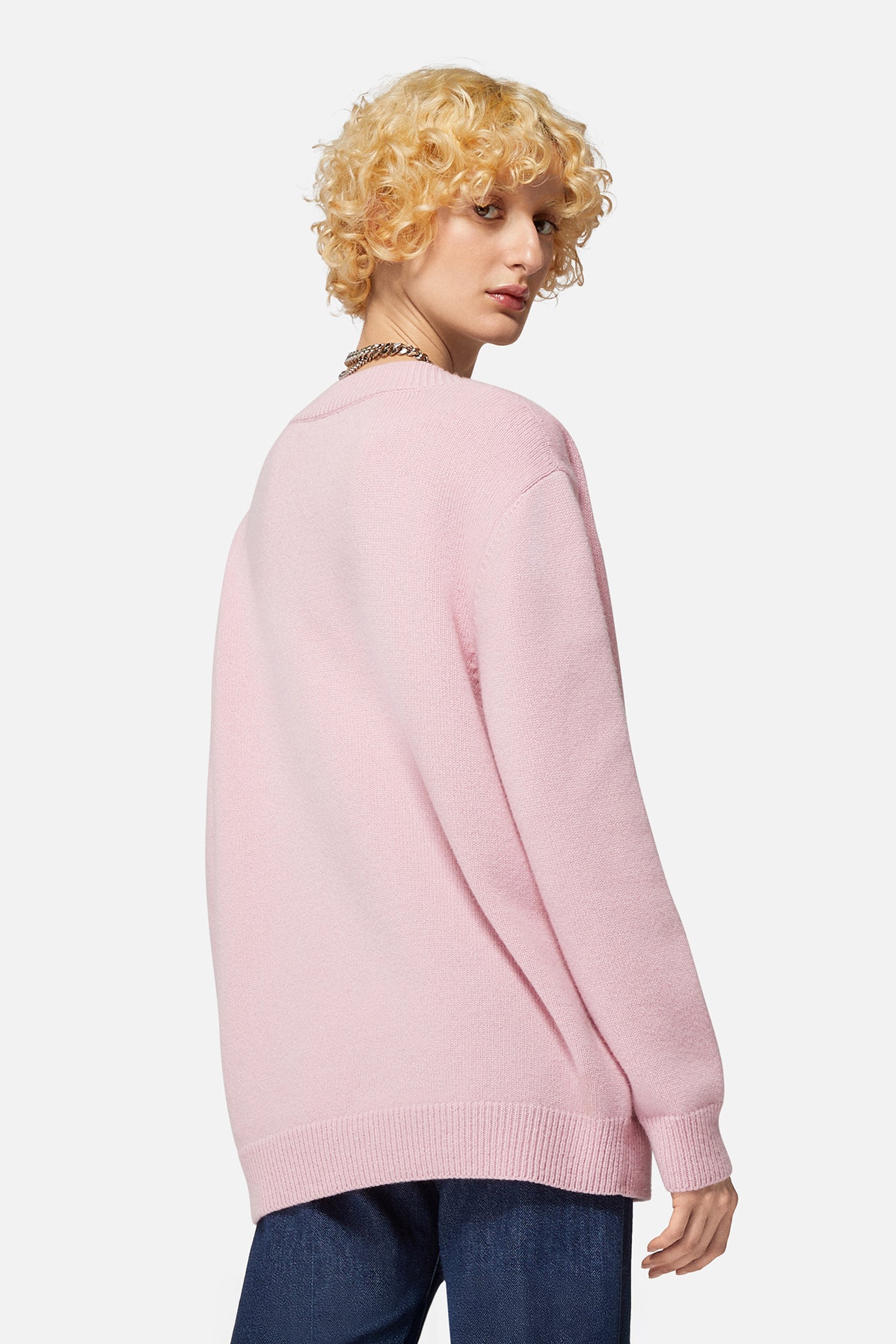 V-Neck Angels Patch Sweater
