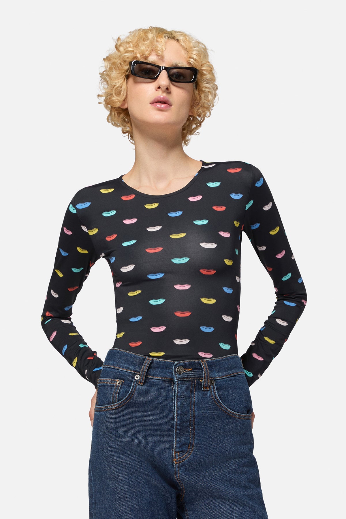 Lips Long Sleeve Top