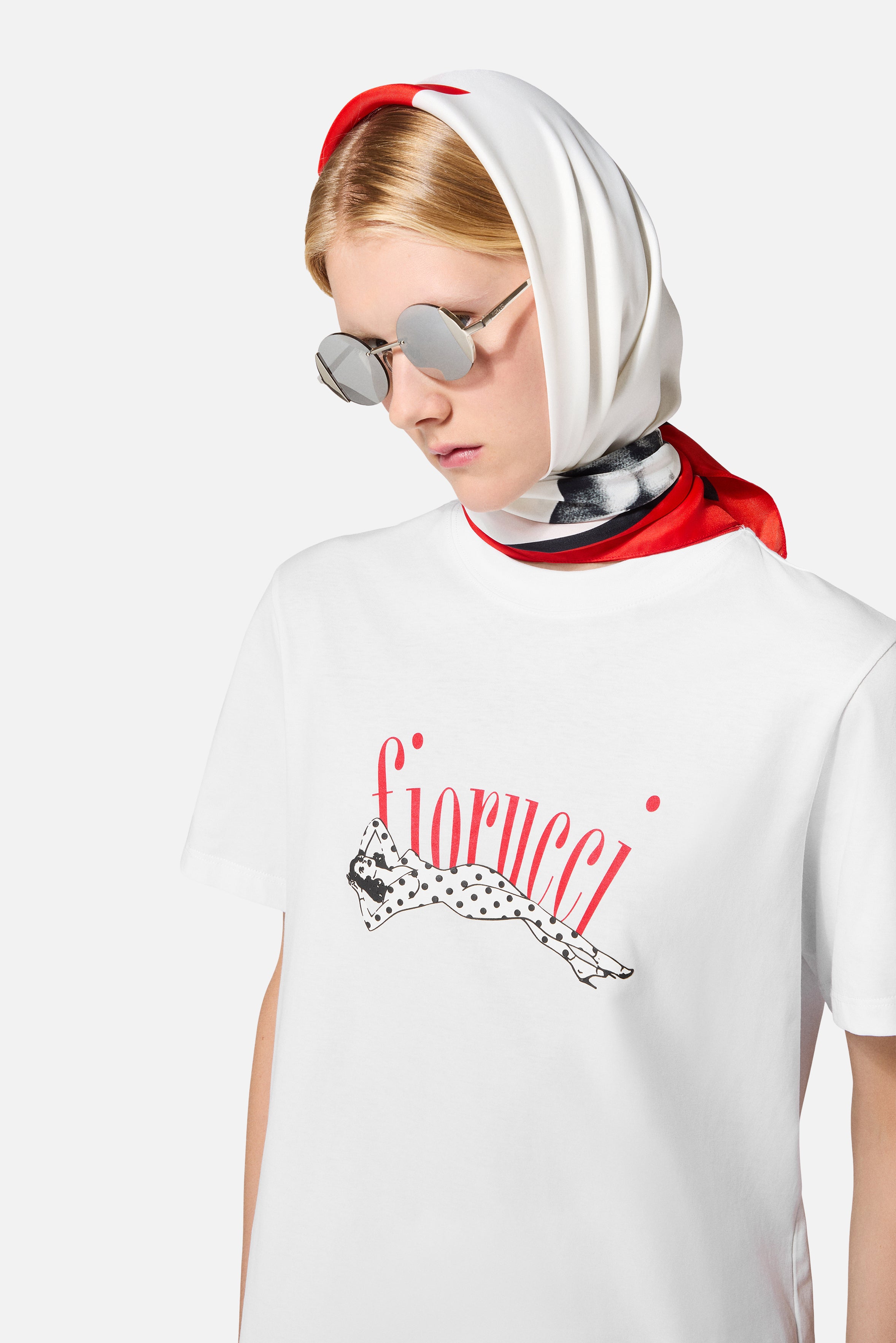 Double Cupid Scarf White