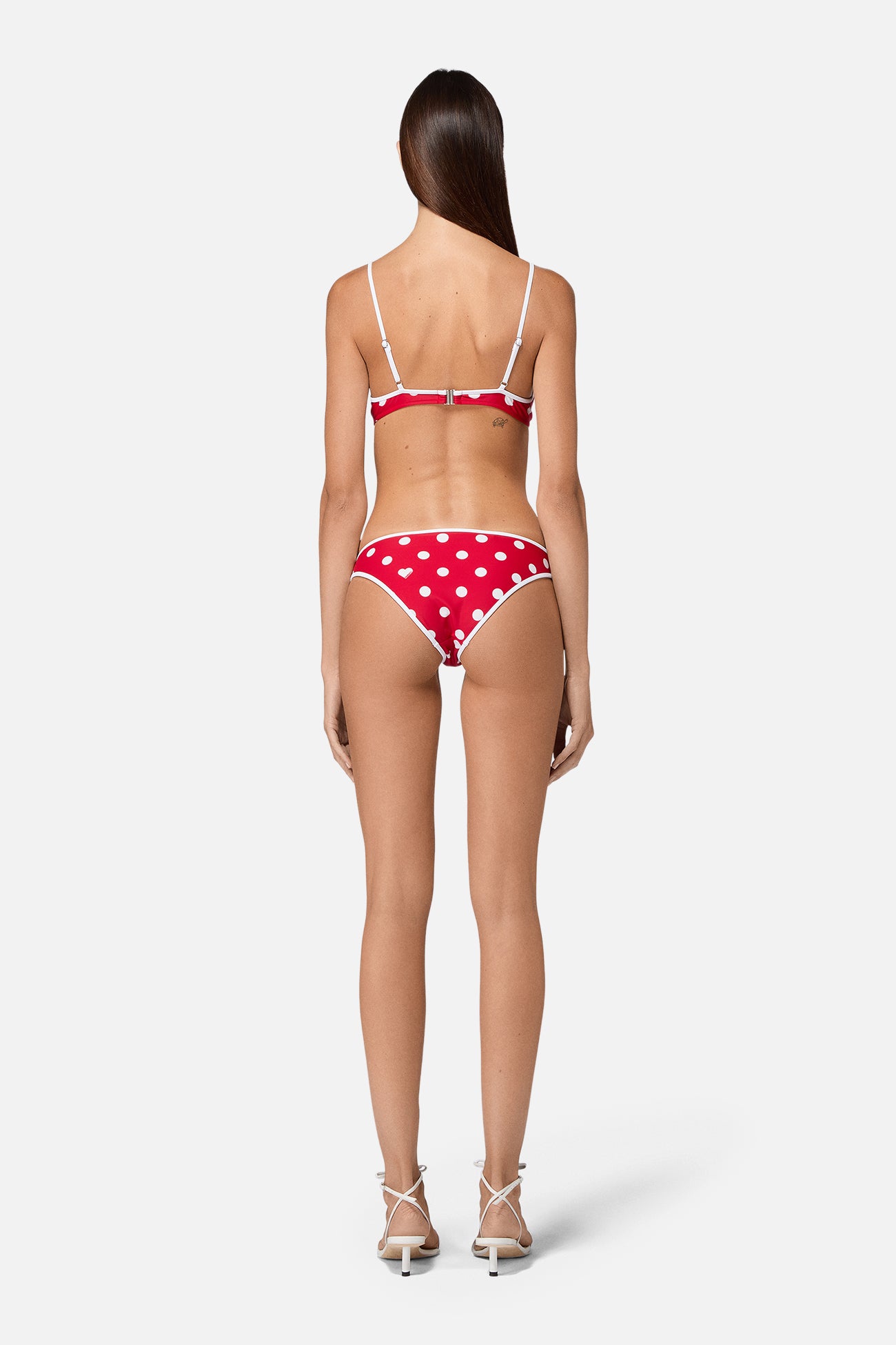 Polka Dot Bikini Bottom Red