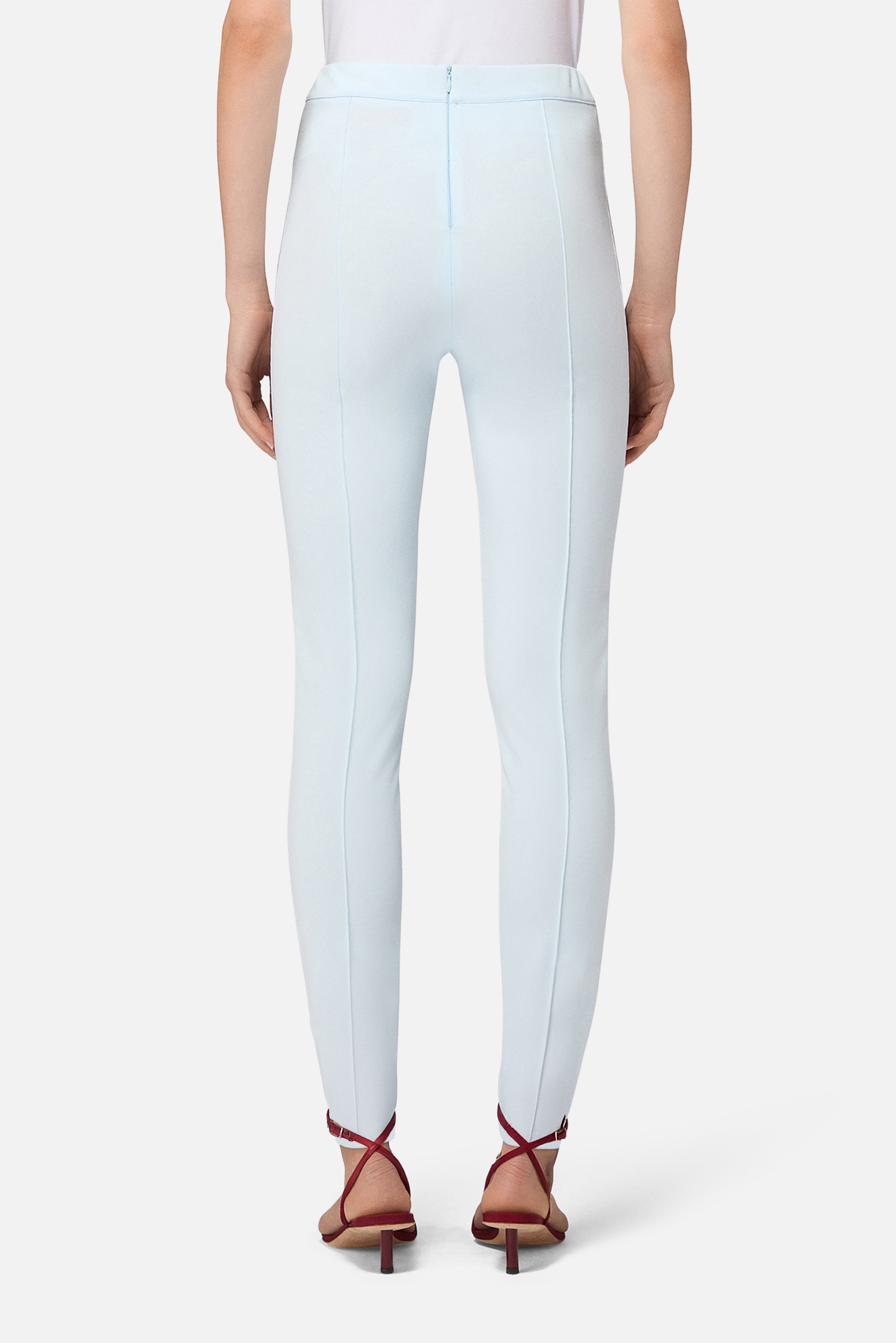 Stripe Angels Patch Leggings Light Blue