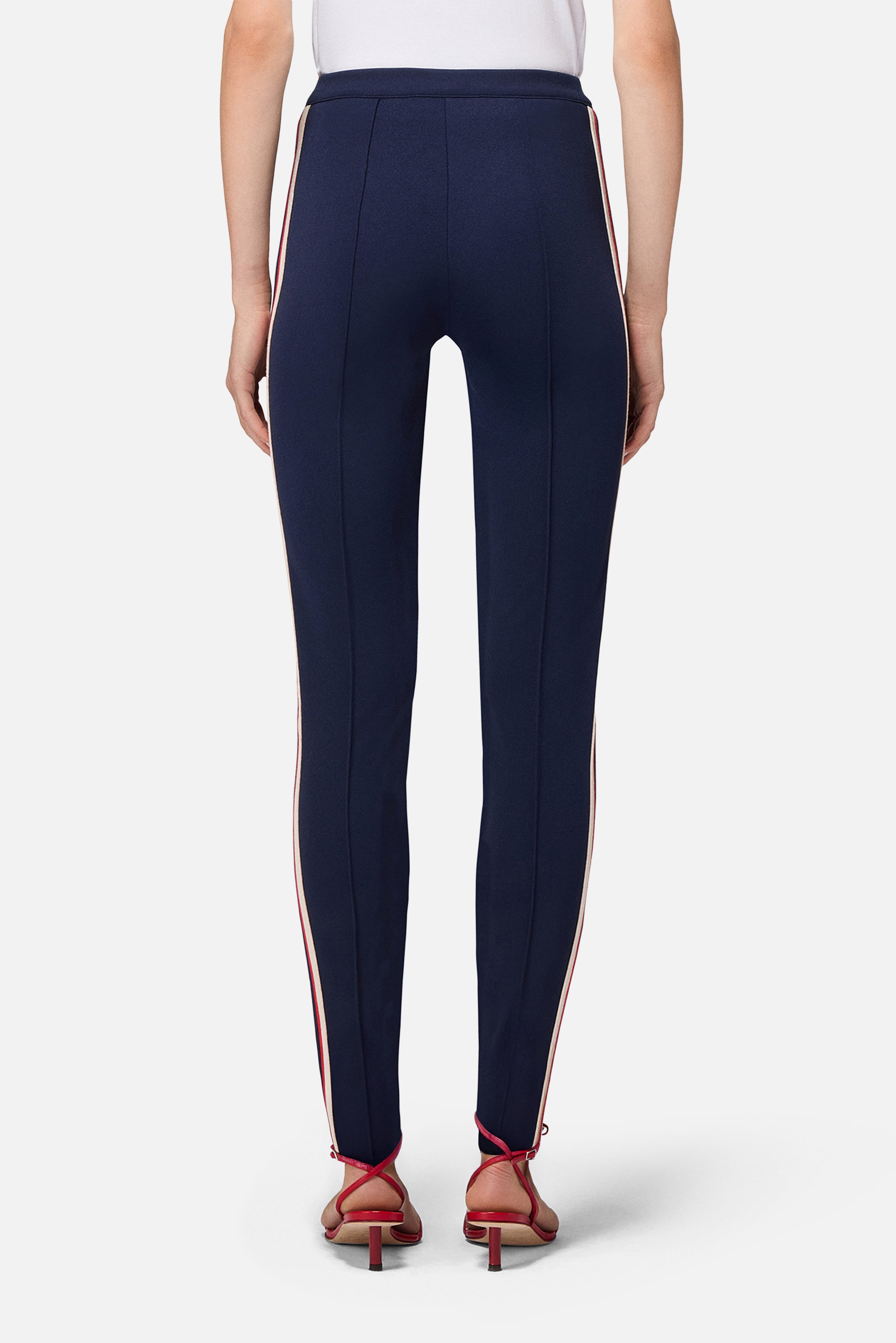 Stripe Angels Patch Leggings Navy