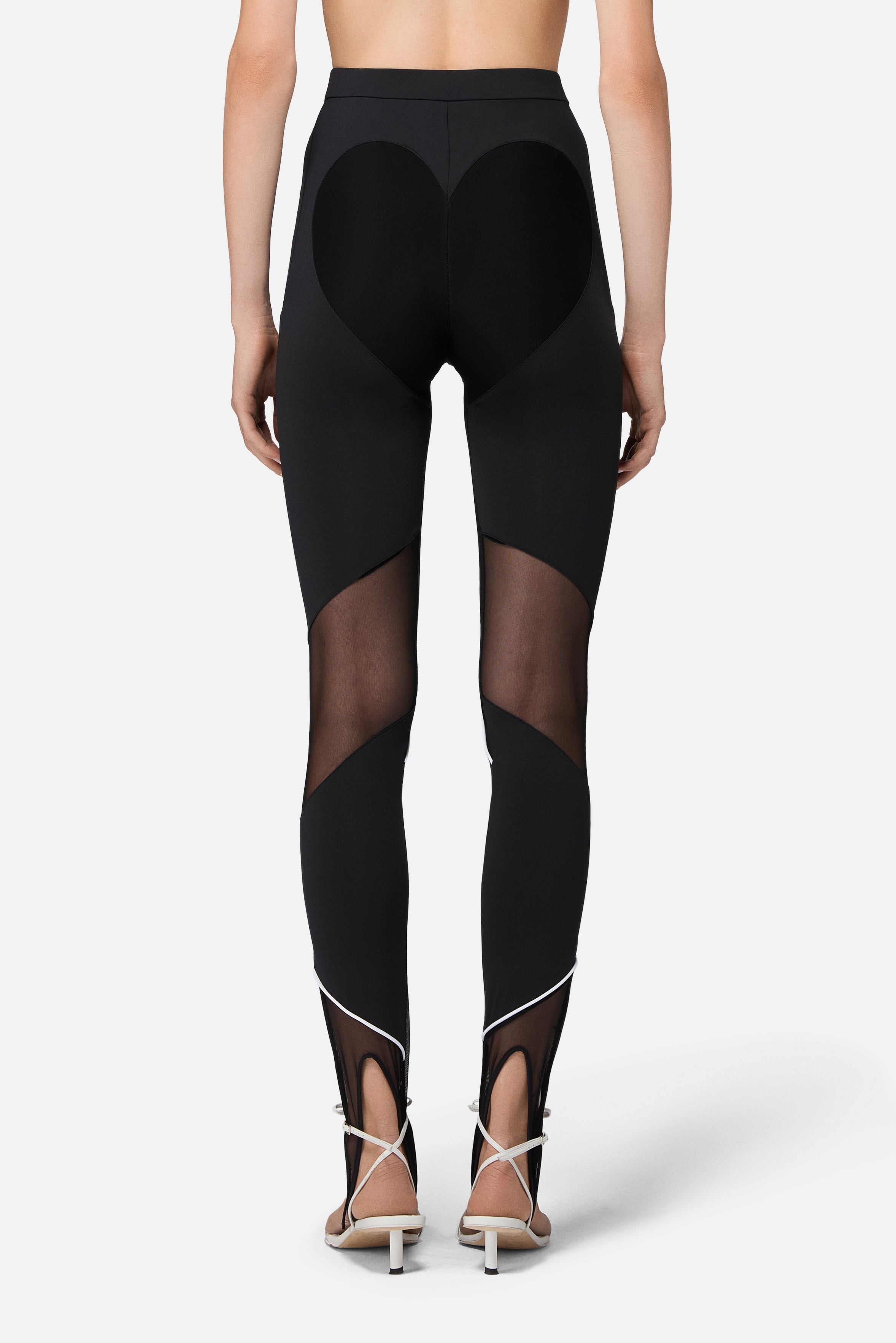 Heartline Contrast Leggings Black