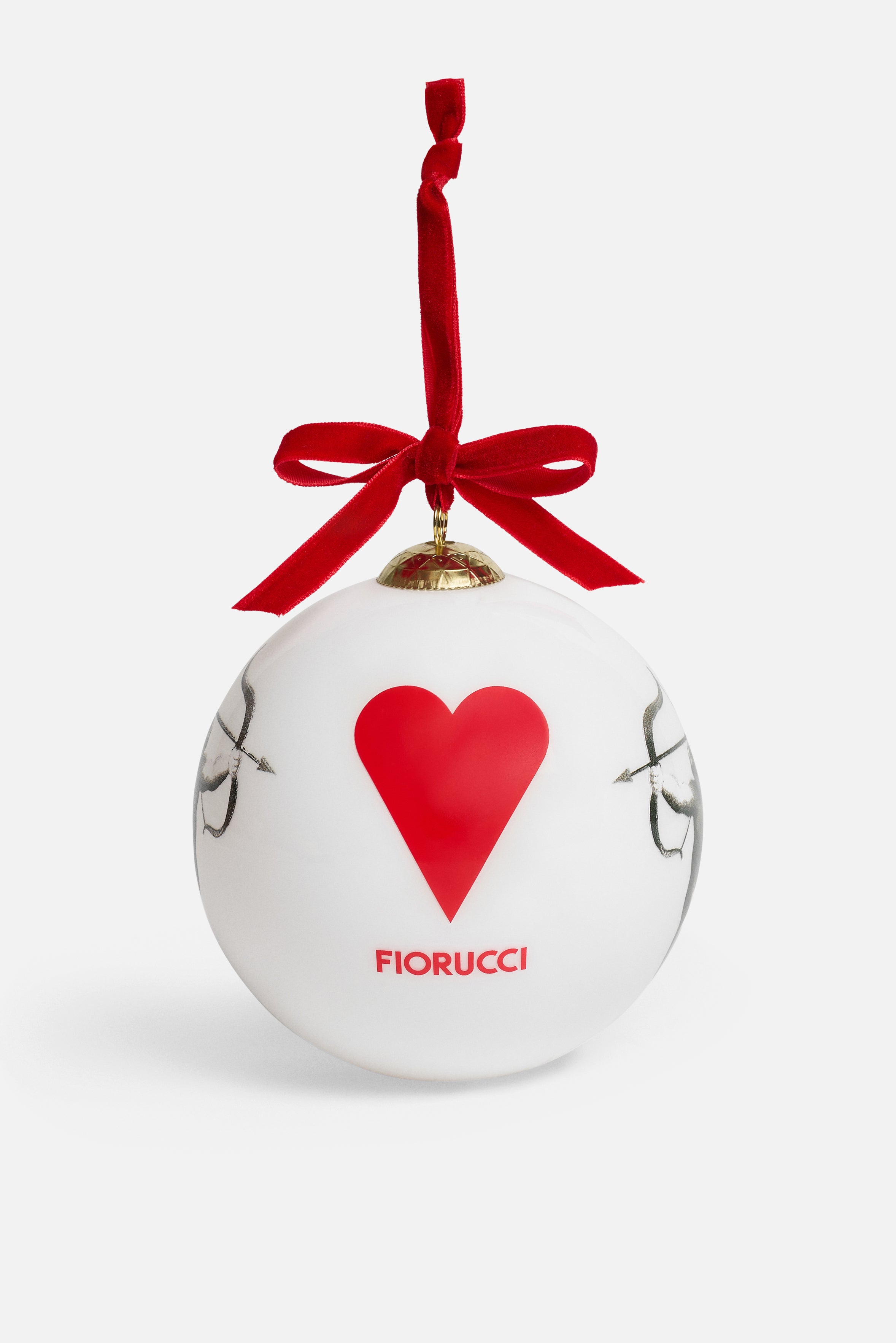 Cupid Christmas Tree Ball White