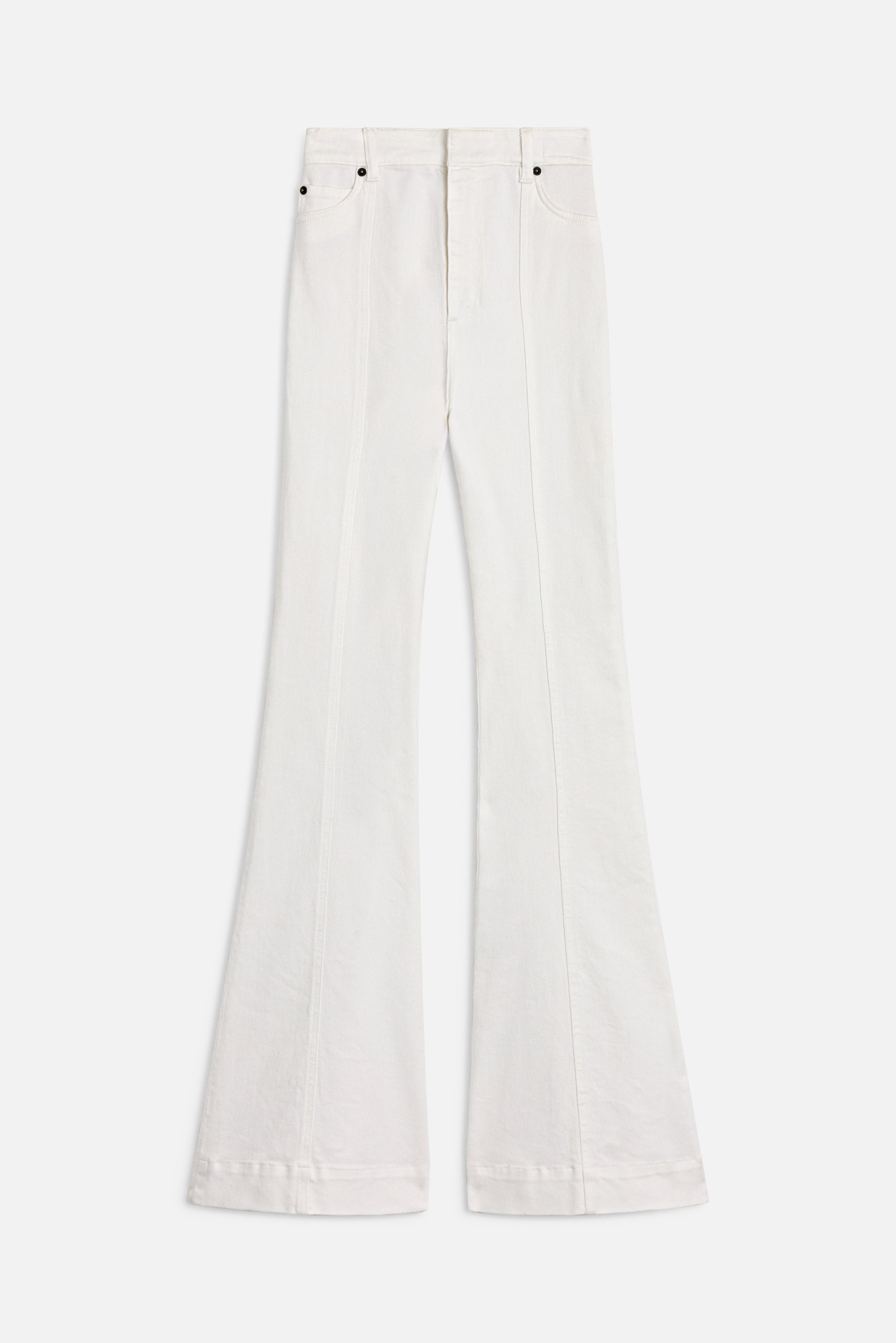 Double Heart Skinny Flared Jeans White