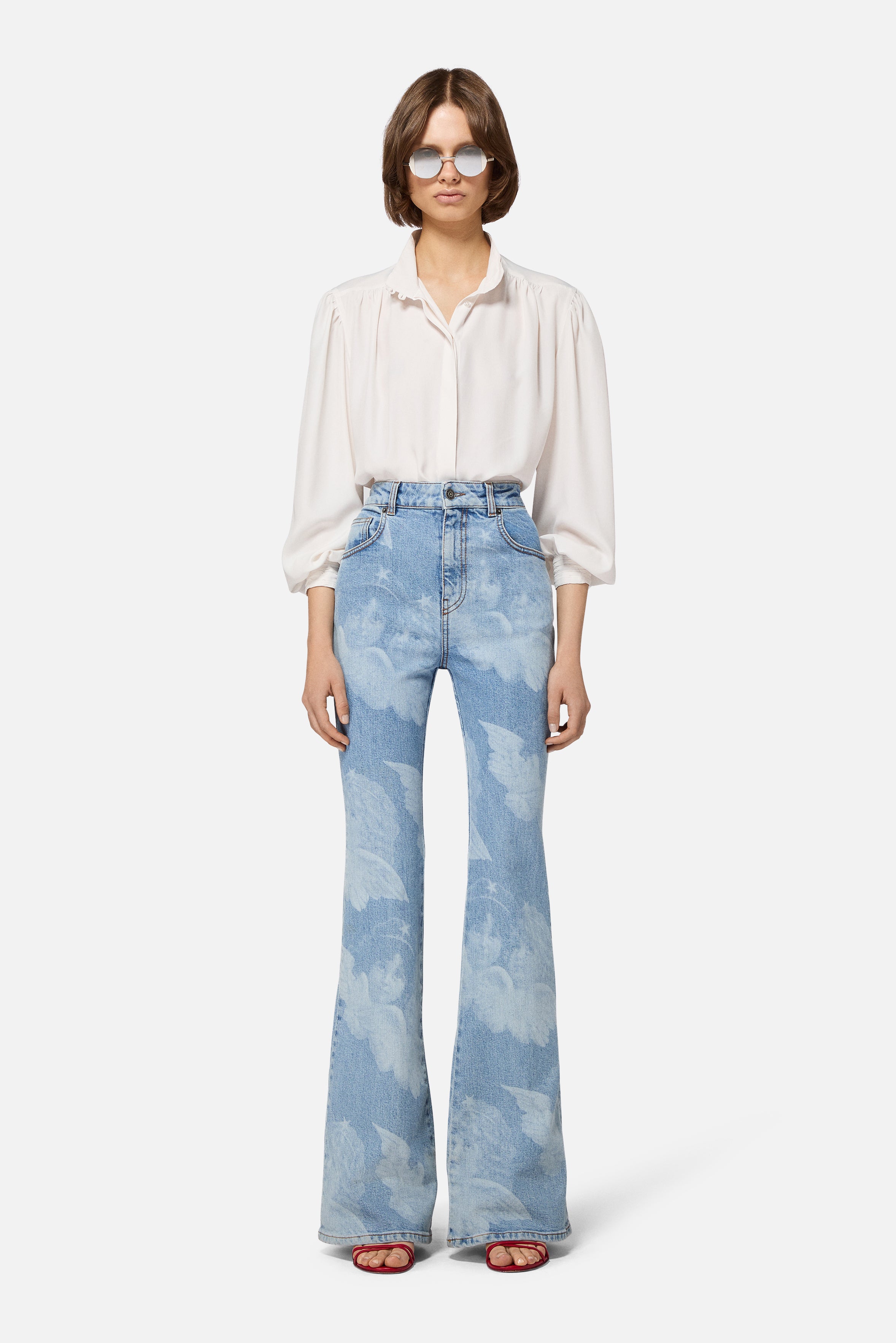 Angel Skinny Flared Jeans Blue