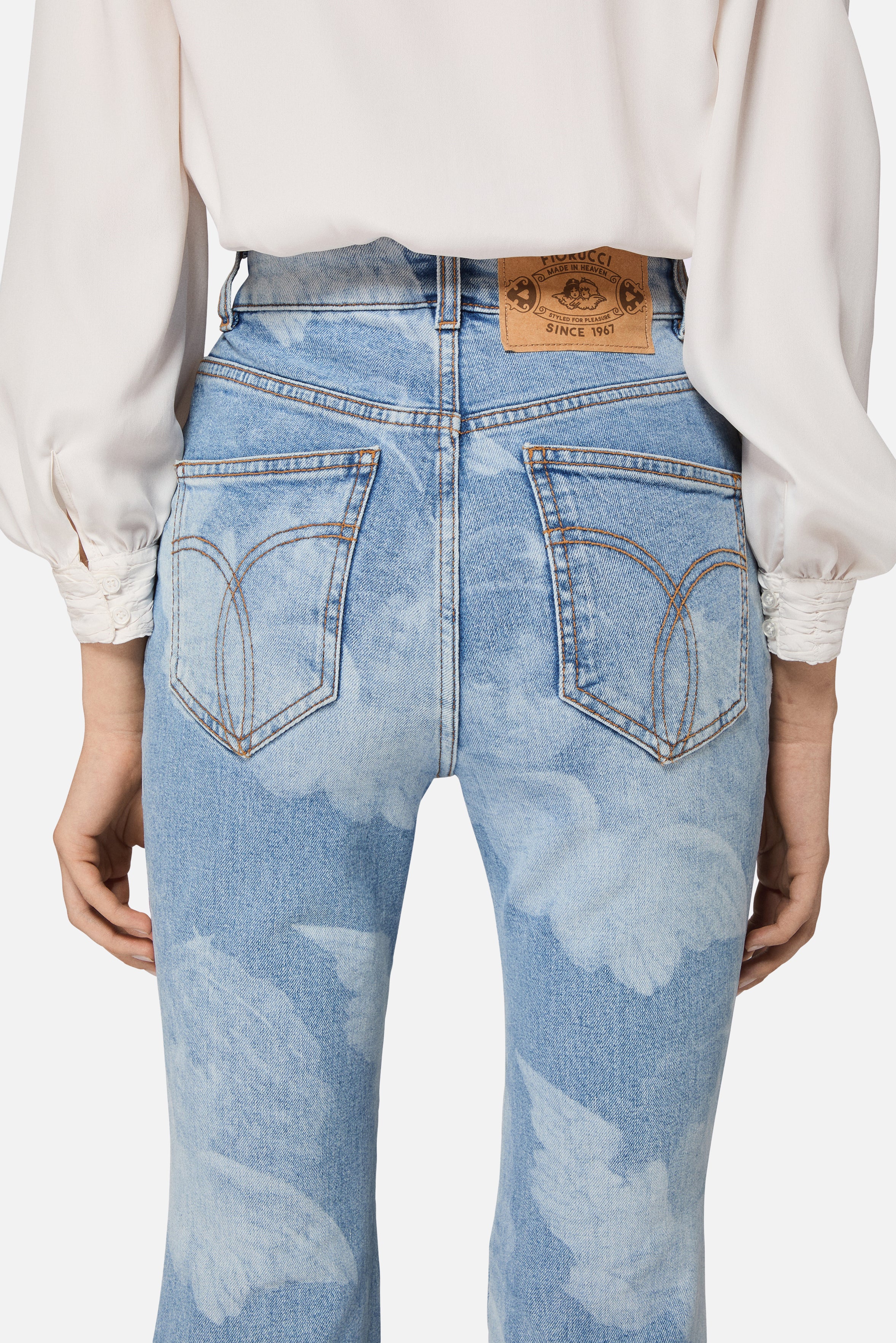 Angel Skinny Flared Jeans Blue
