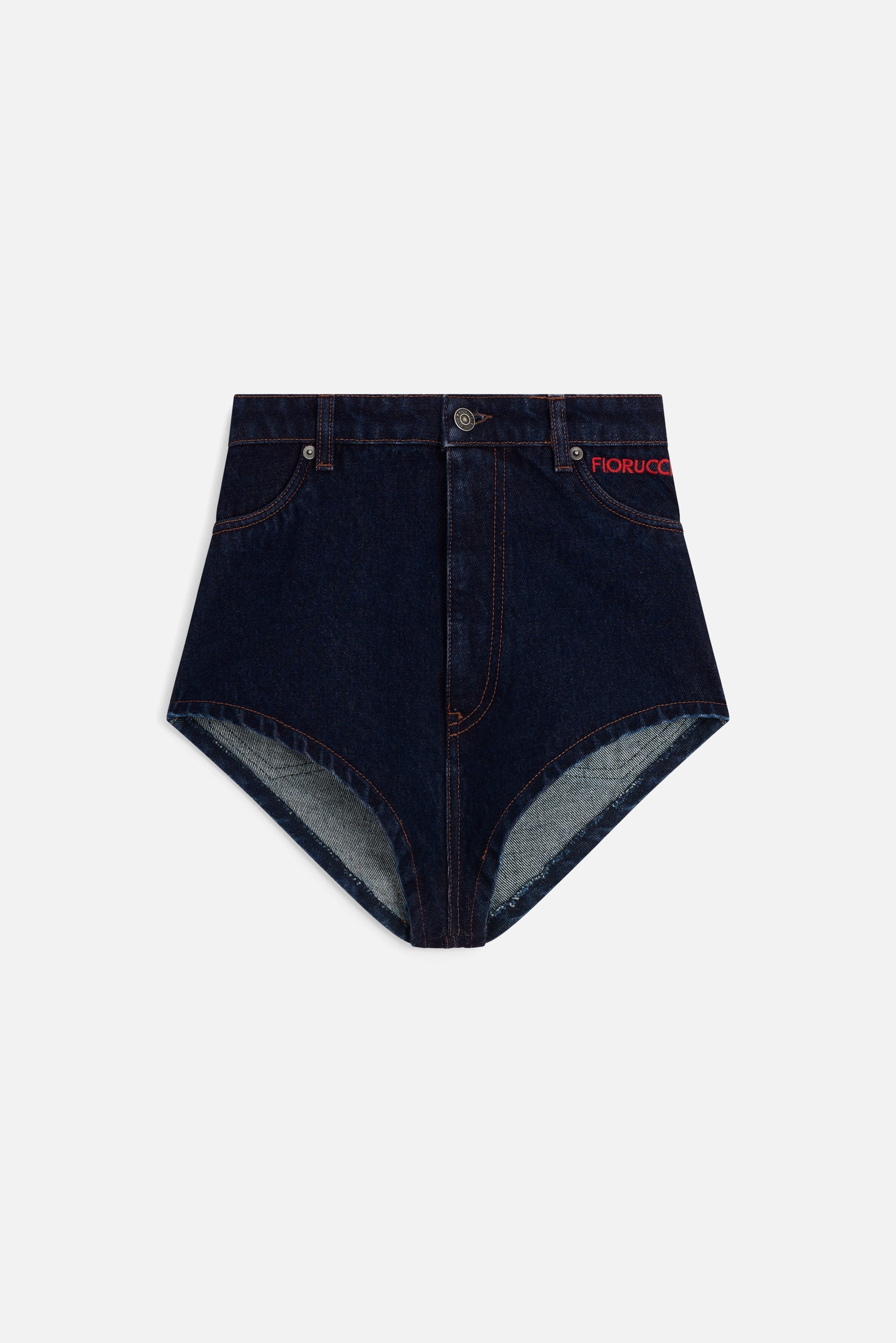 Double Star Patch Denim Pants Navy