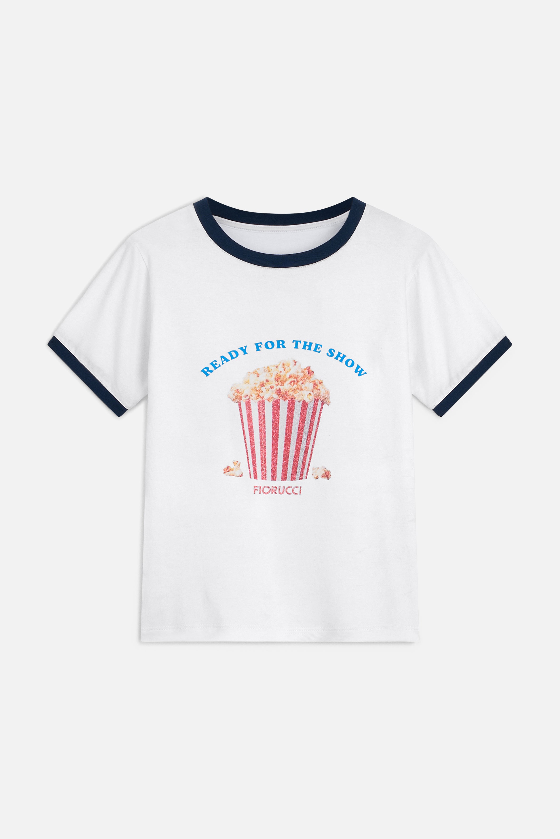 Popcorn Print Baby T-Shirt White