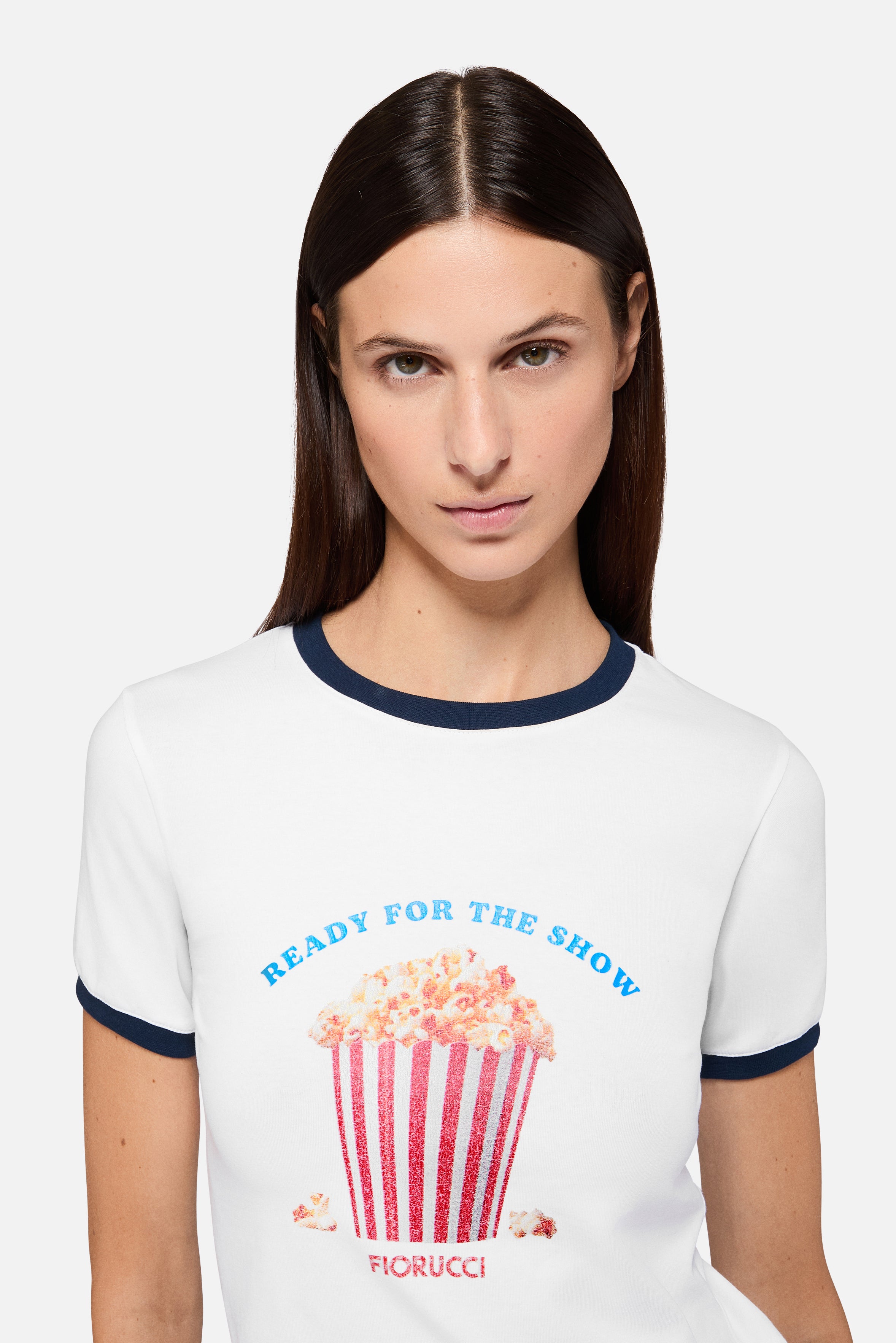 Popcorn Print Baby T-Shirt White