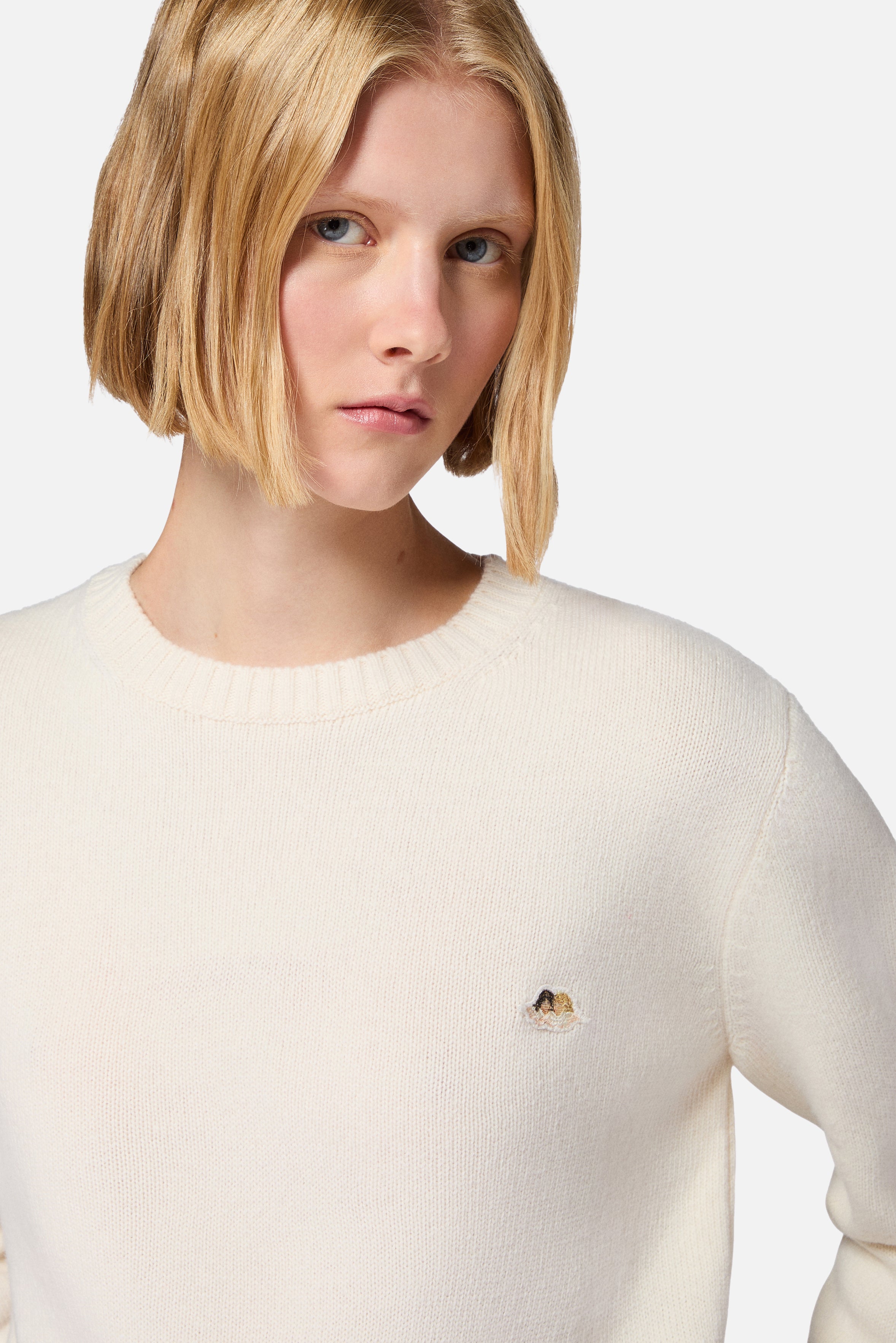 Angels Patch Merino Jumper Cream