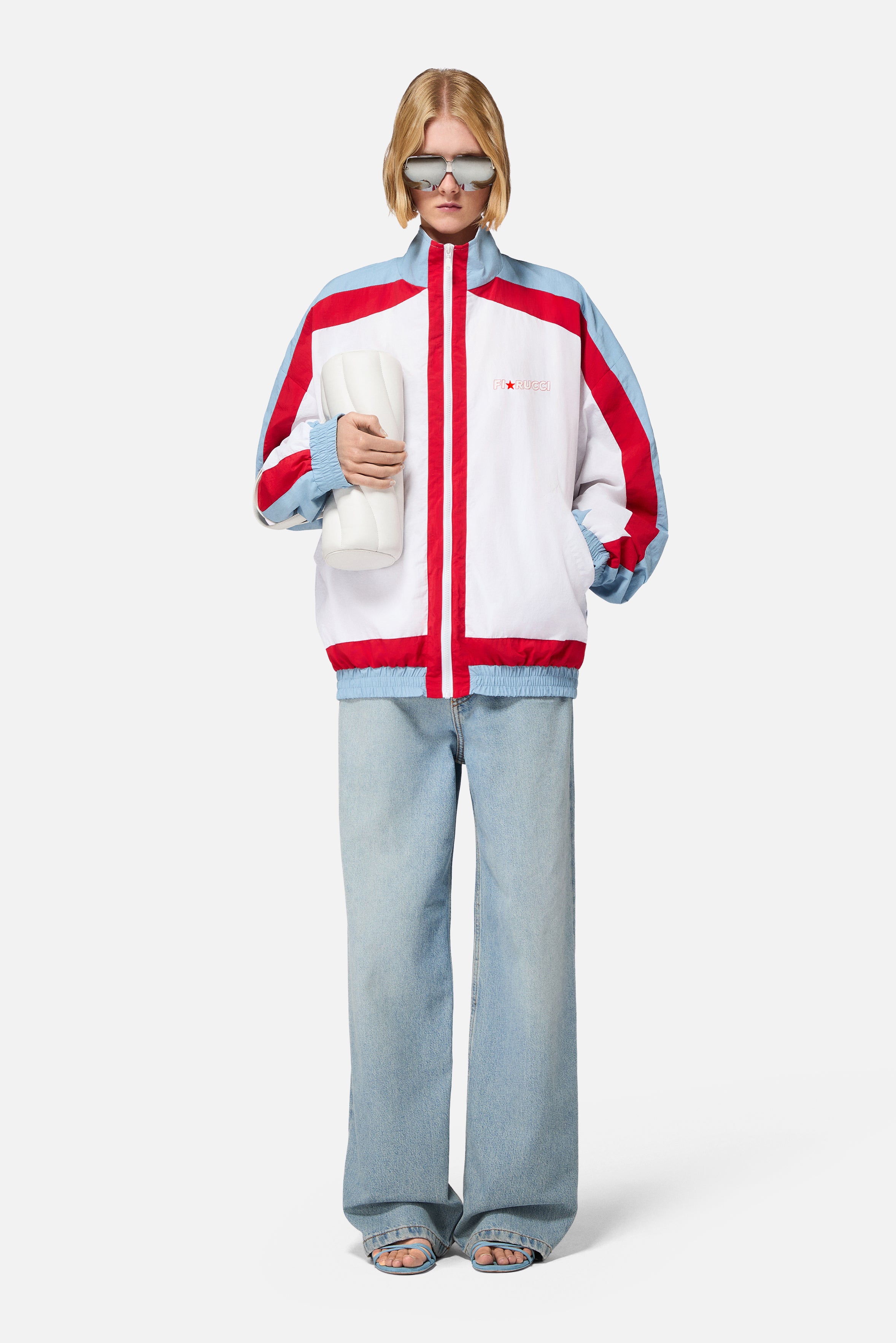 Star Logo Nylon Jacket White