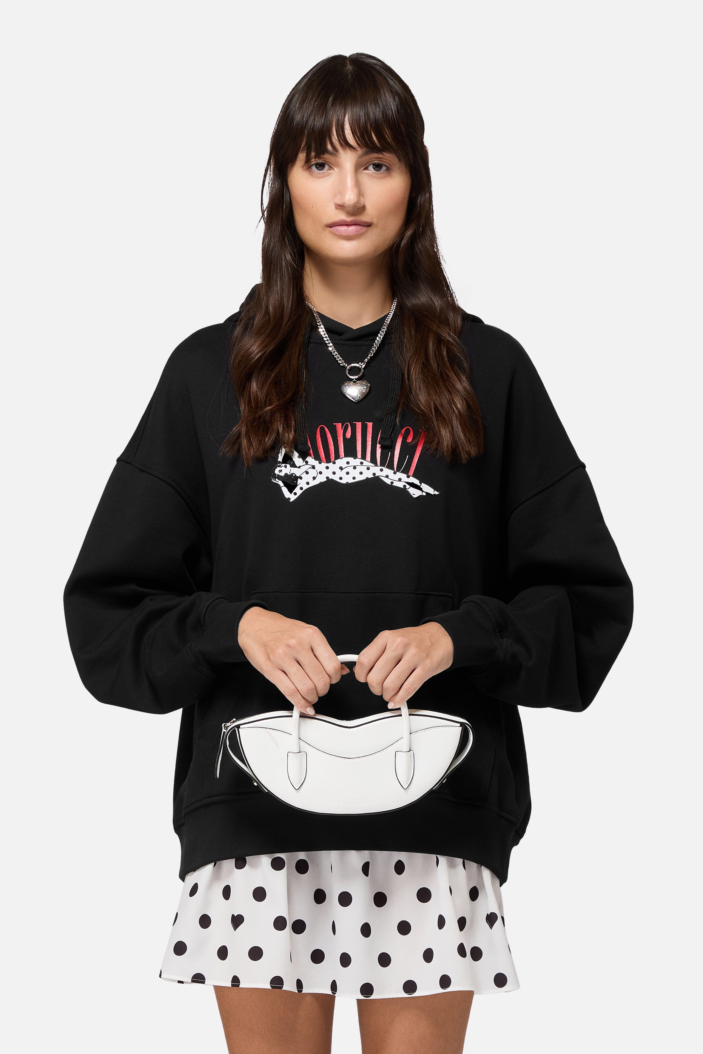 Pin Up Logo Relaxed Hoodie Black