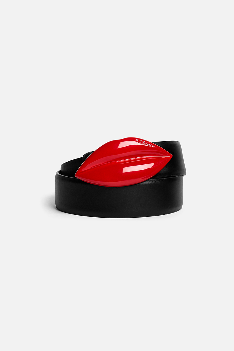 Leather Lips Belt
