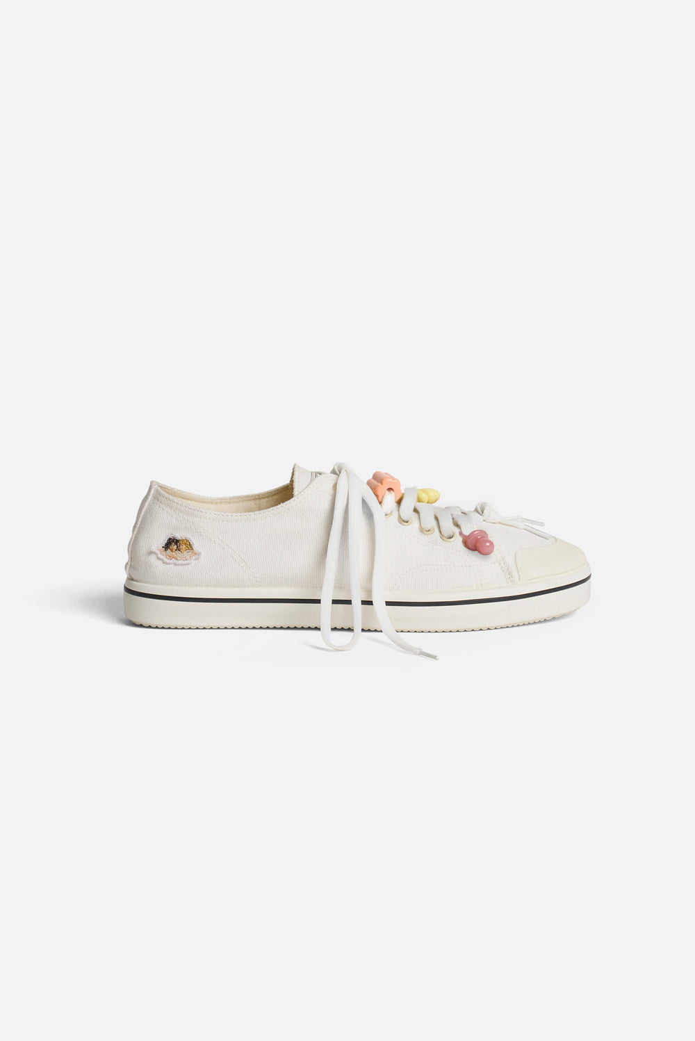 Mens Angels Patch Sneakers Cream