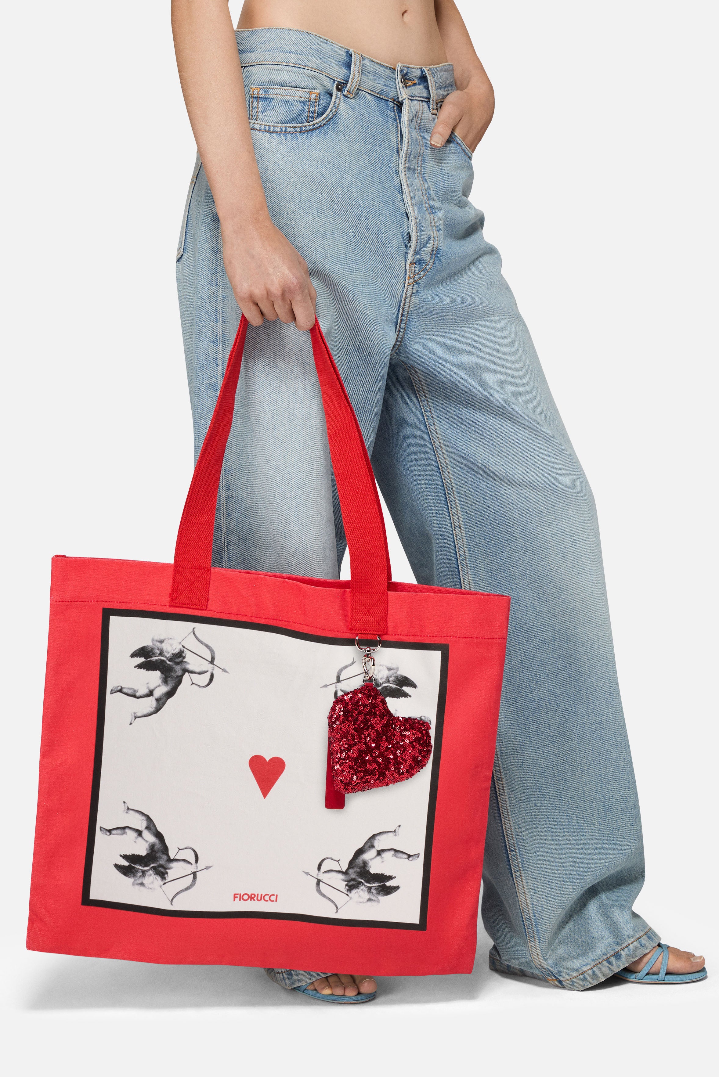 Double Angels Tote Bag Red