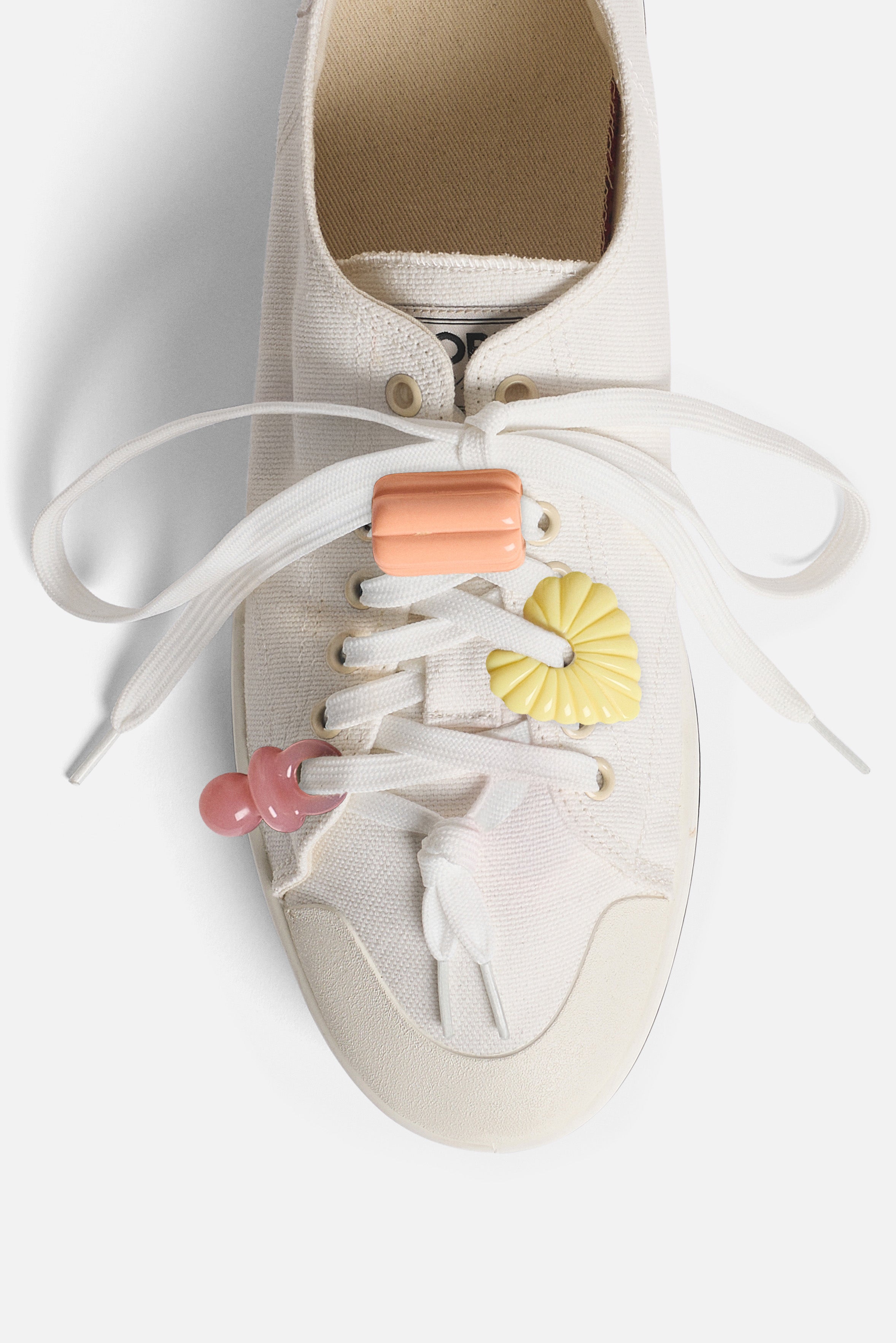 Mens Angels Patch Sneakers Cream