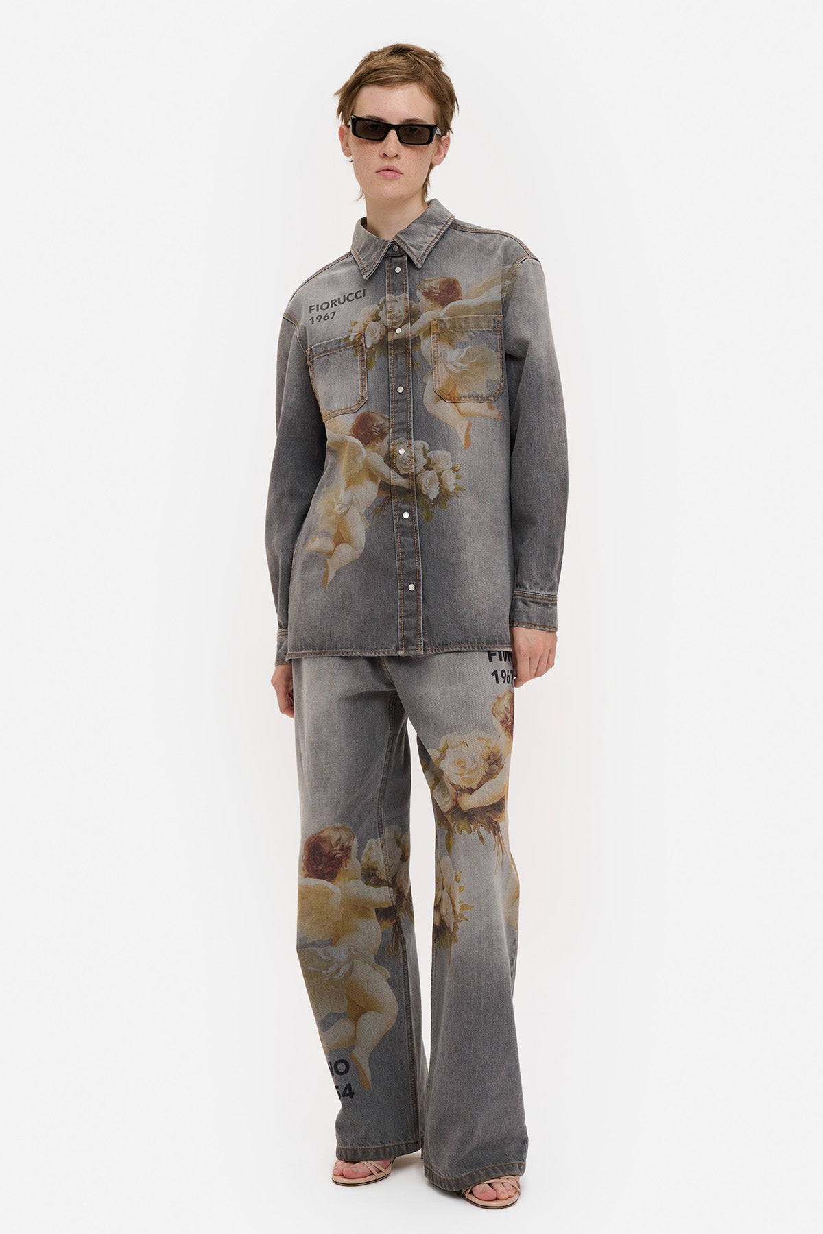 Bouquet Angels Denim Shirt