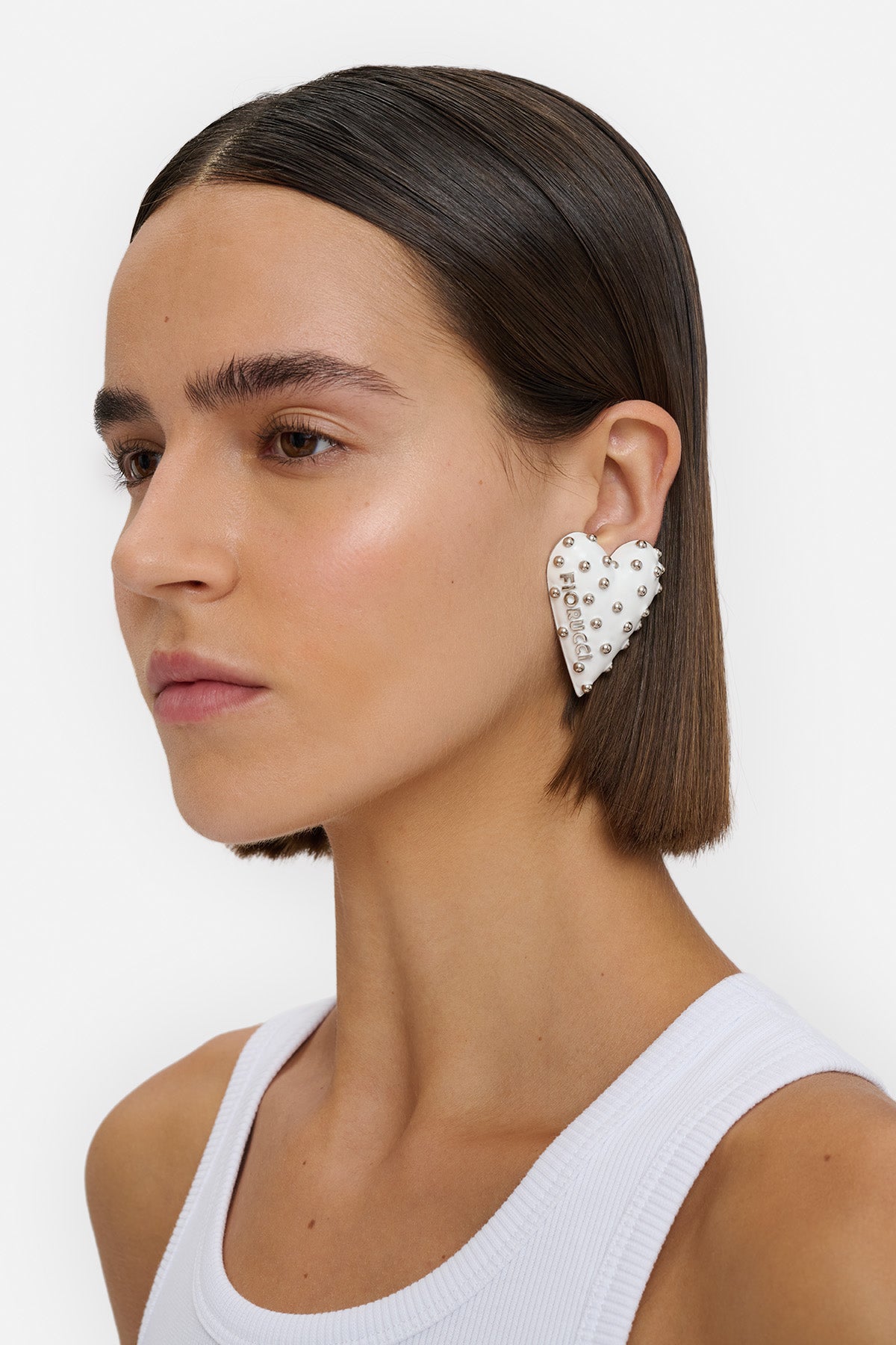 Studded Heart Earrings