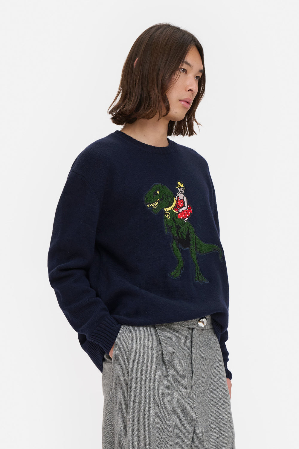 Maglione Patch T-Rex