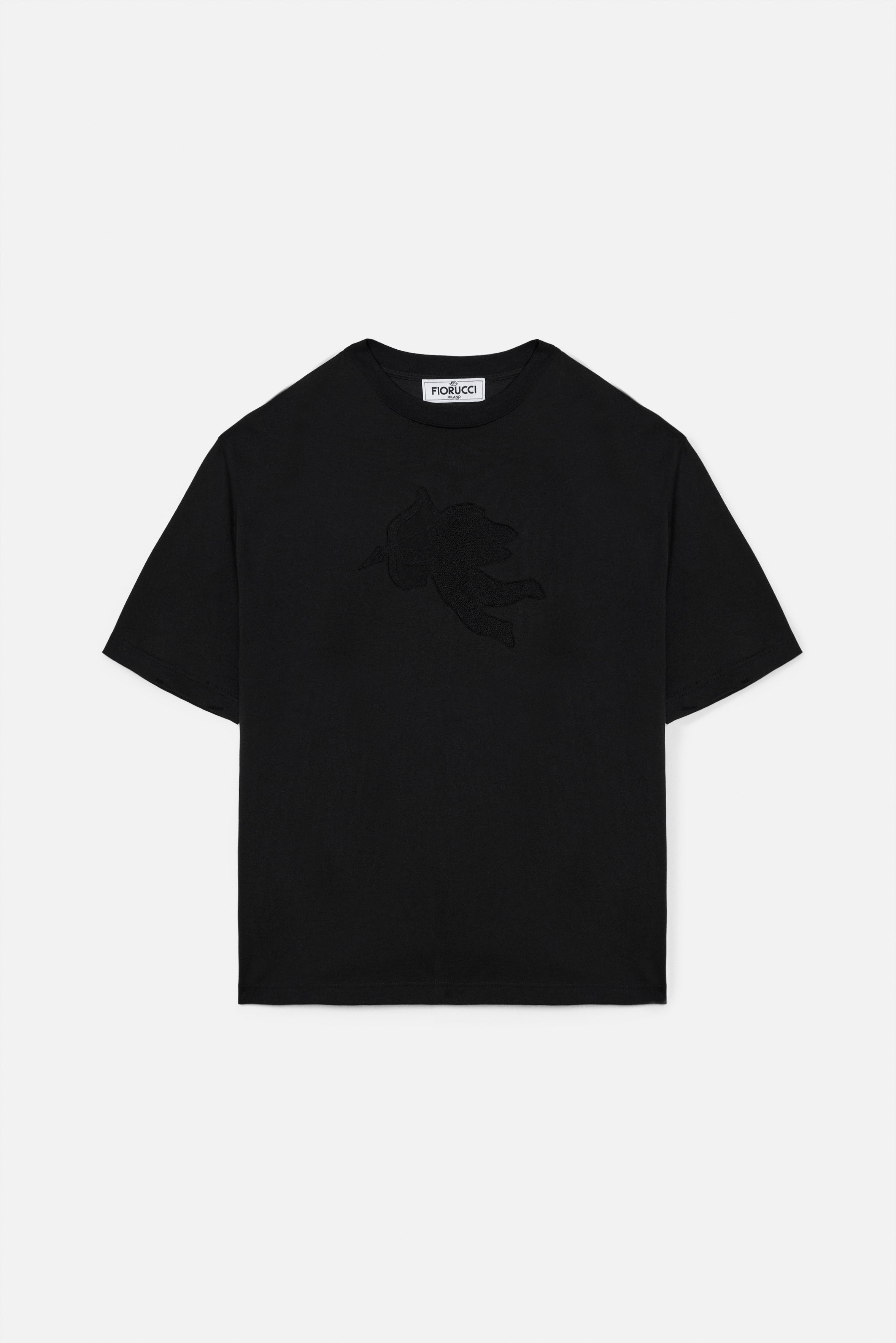 T-shirt Relaxed Patch Cupido in Pizzo