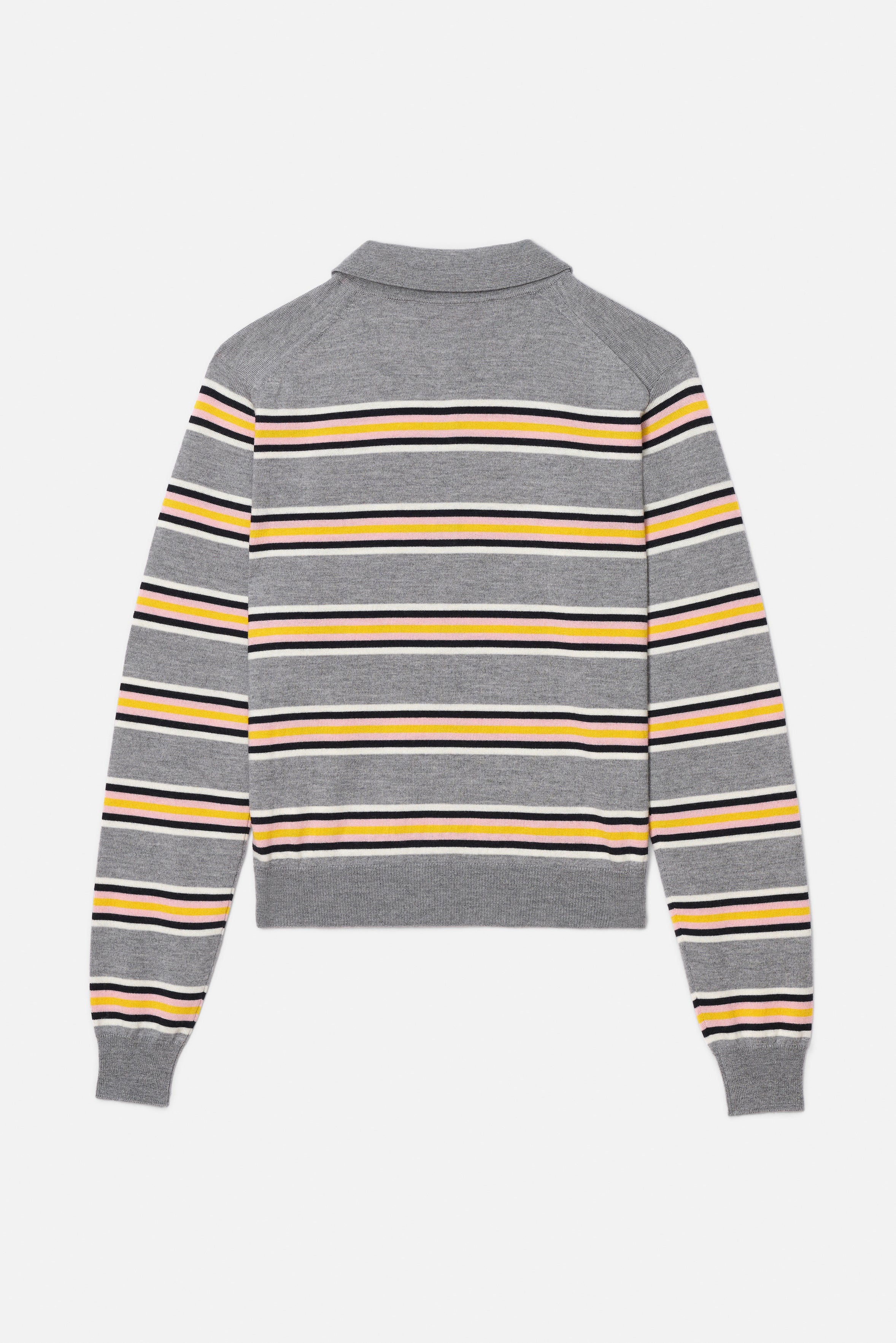 Striped Angels Patch Polo Sweater