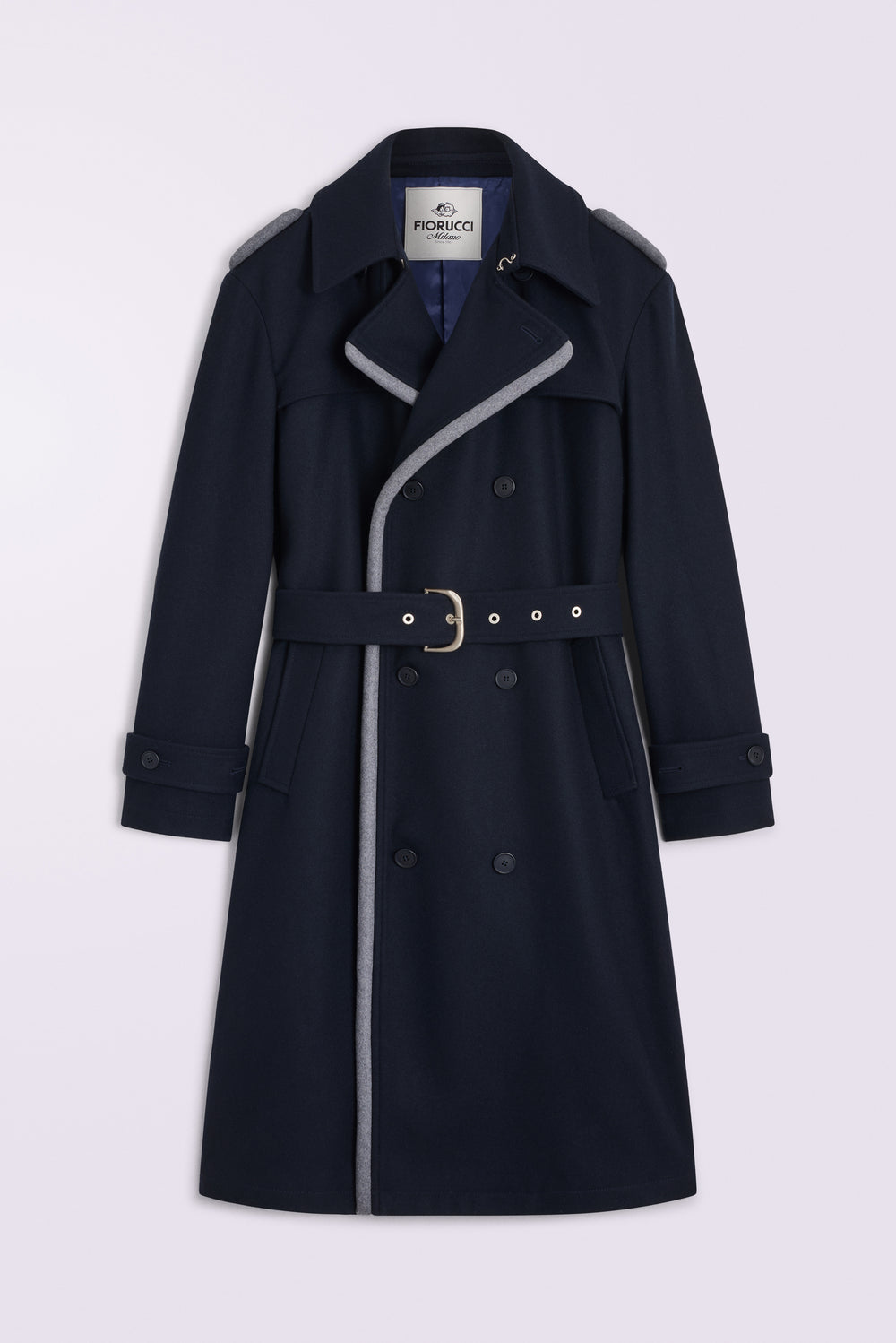 Puff Trench Coat Navy