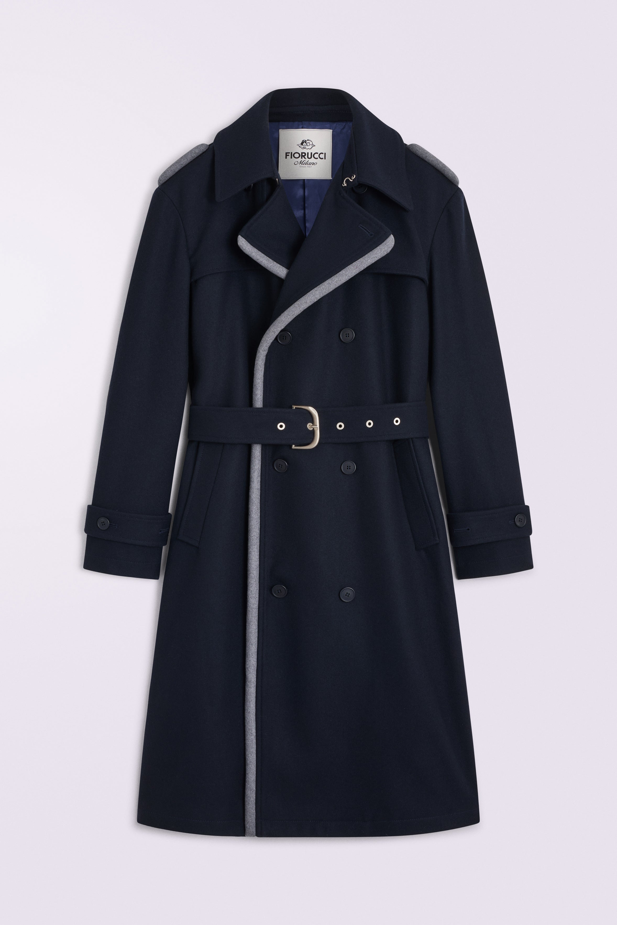 Puff Trench Coat Navy