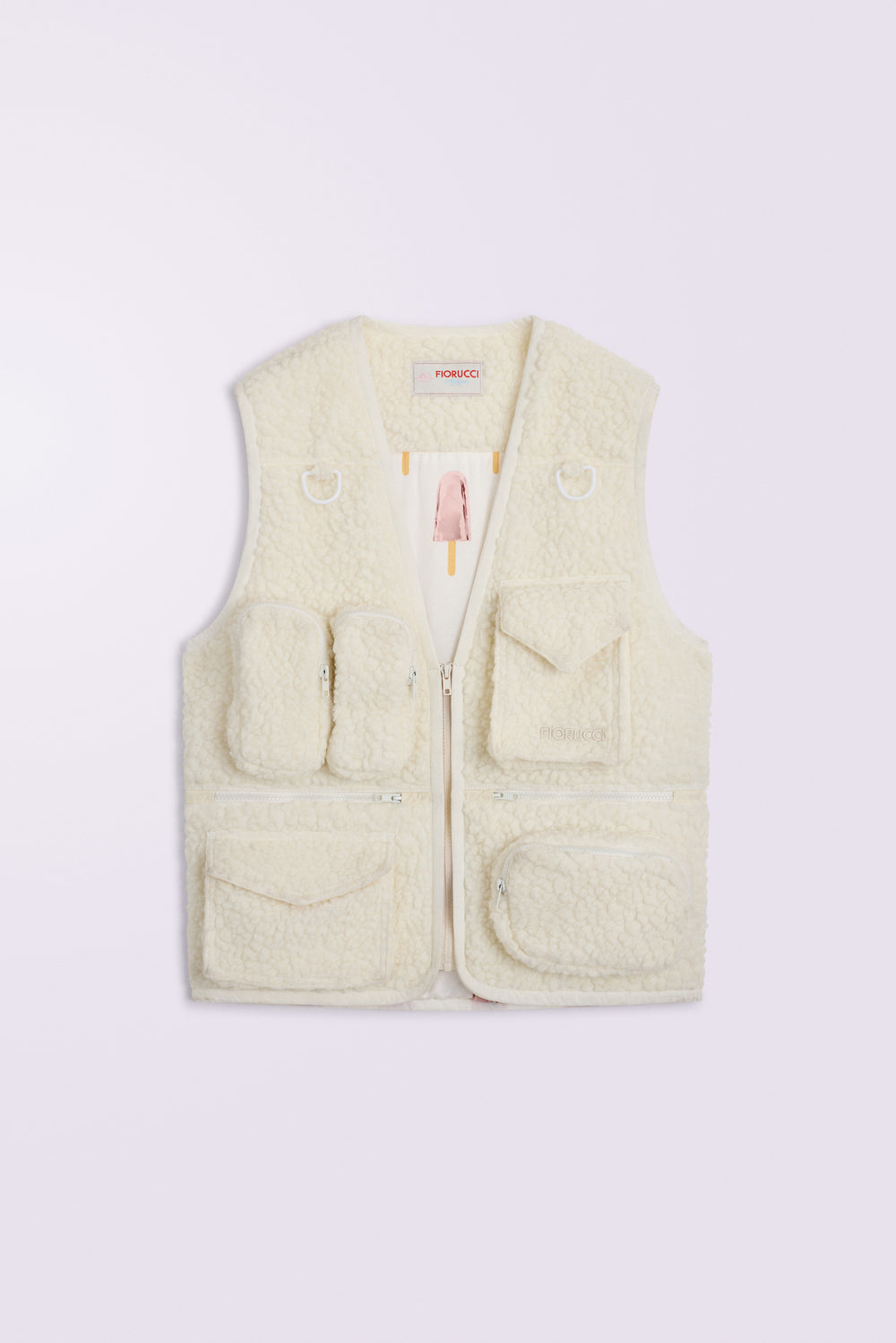 Super Pocket Sherpa Vest Cream