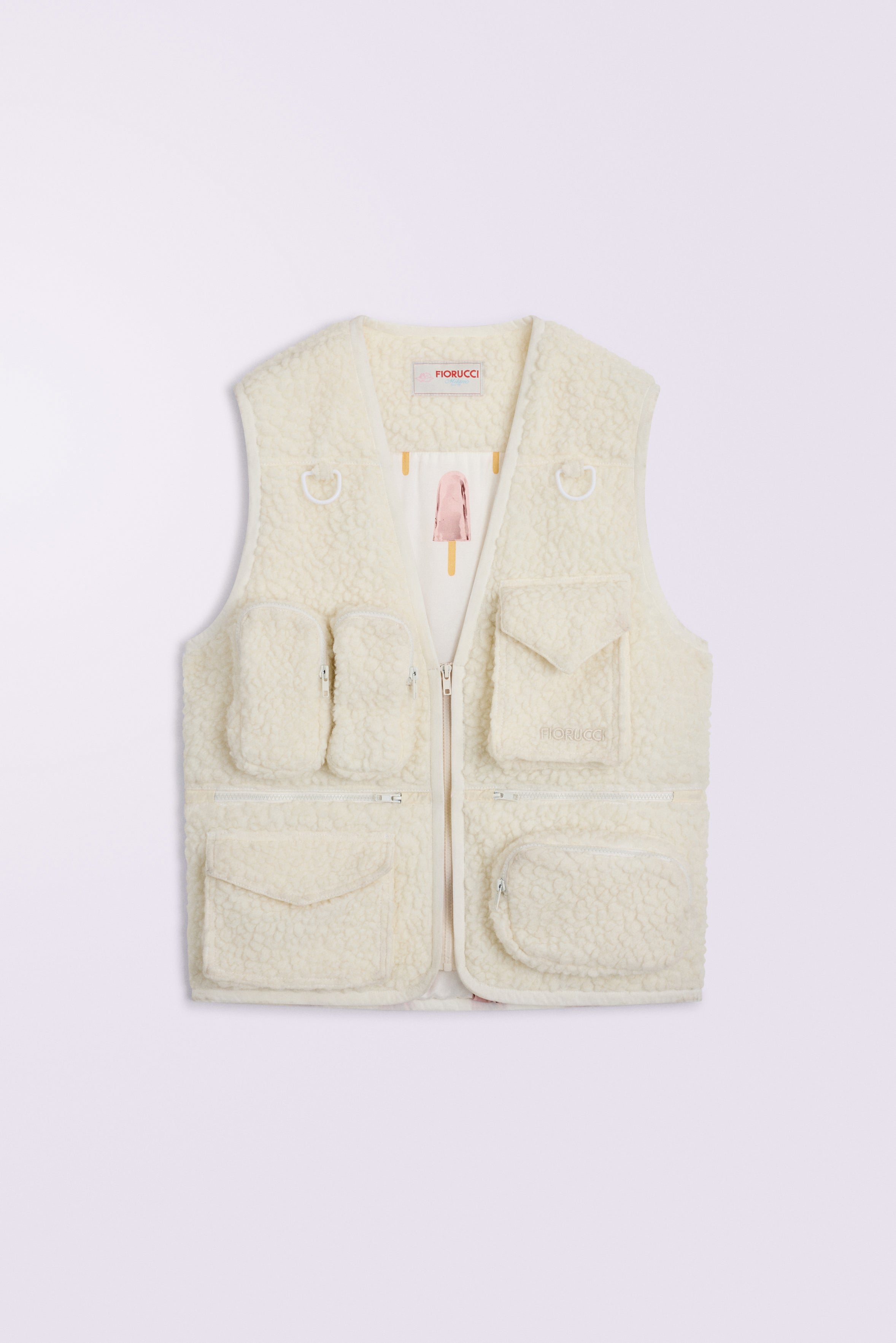 Super Pocket Sherpa Vest Cream
