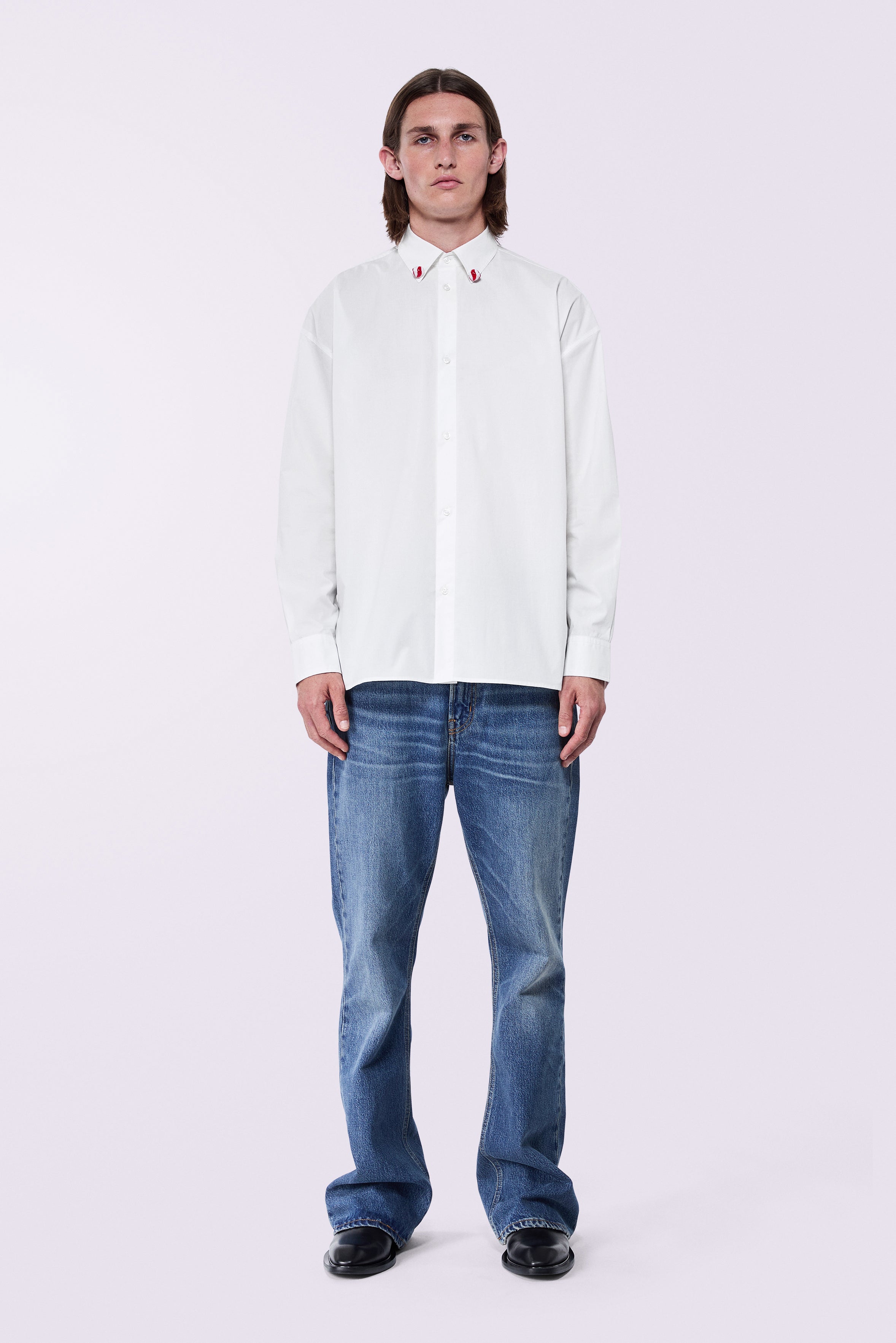Lollipop Button-Down Shirt White