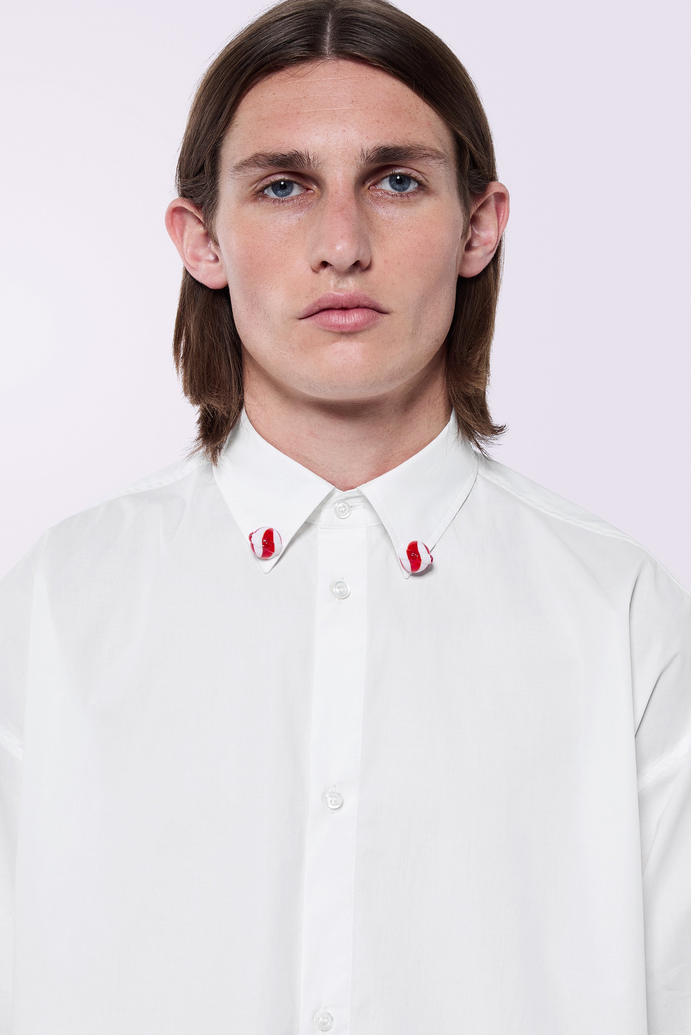 Lollipop Button-Down Shirt White