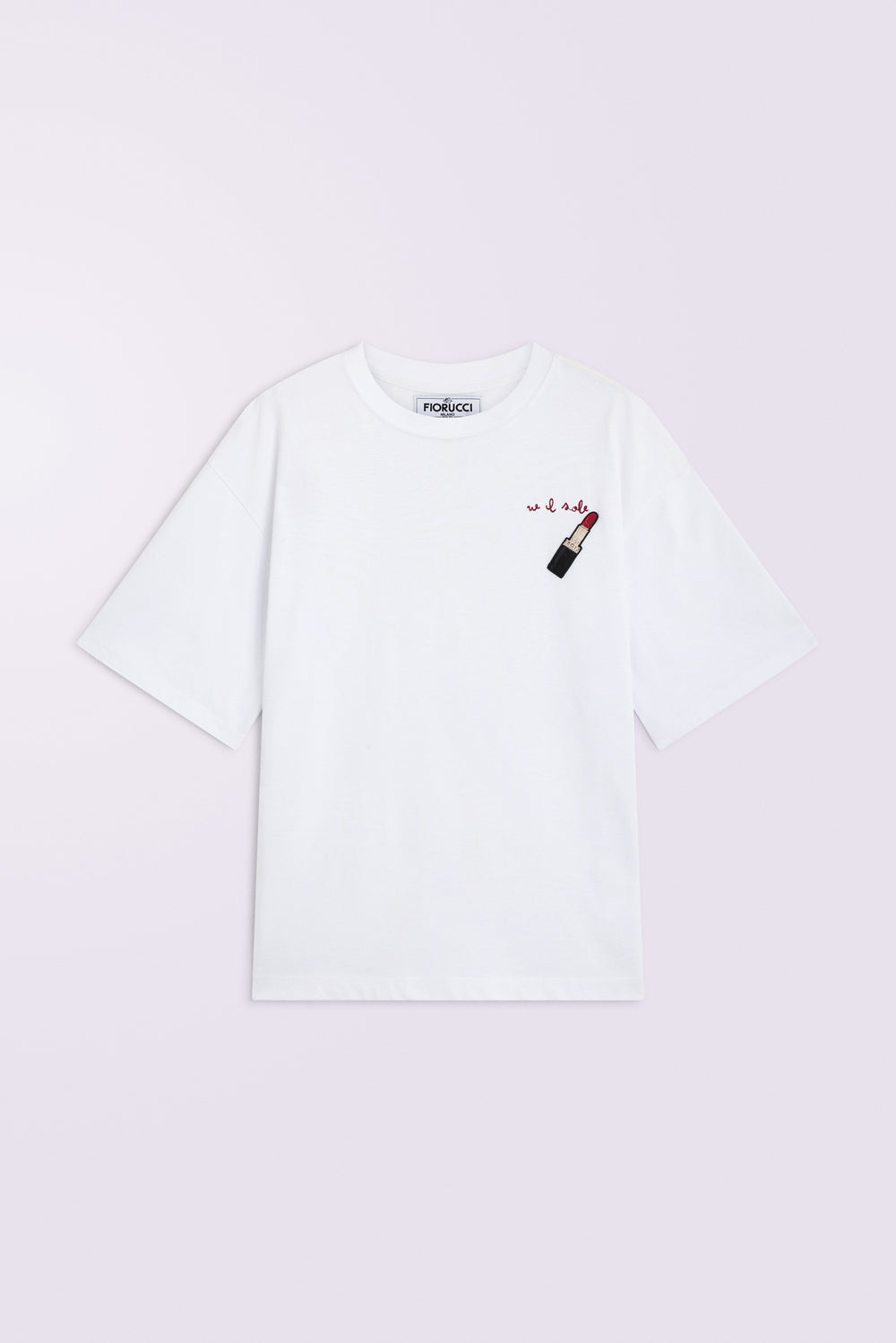 Lipstick Patch T-Shirt White