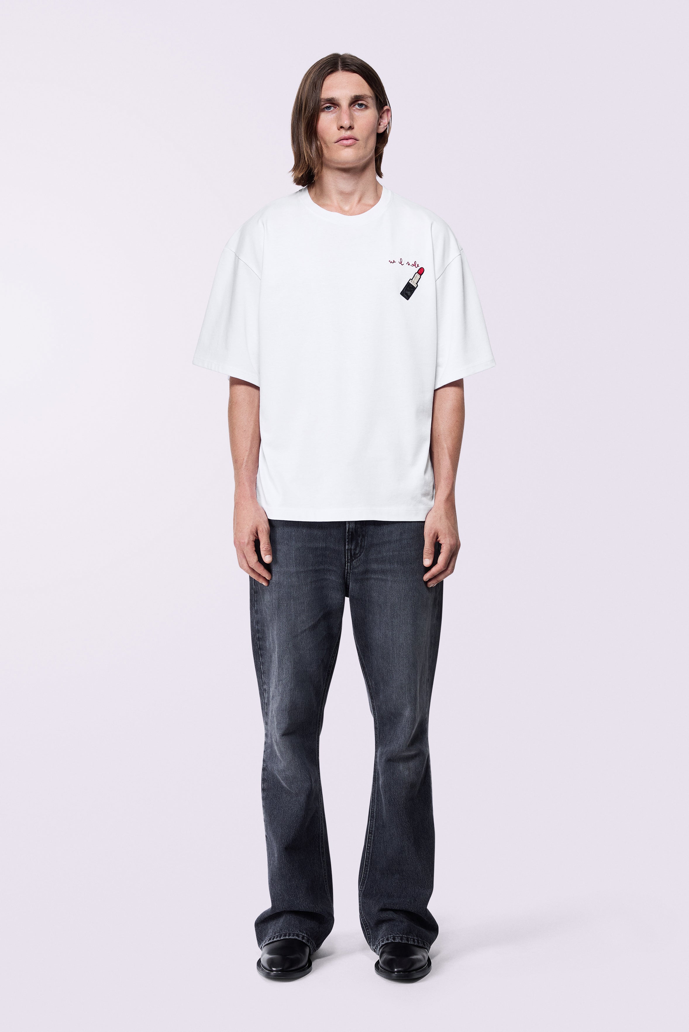 Lipstick Patch T-Shirt White